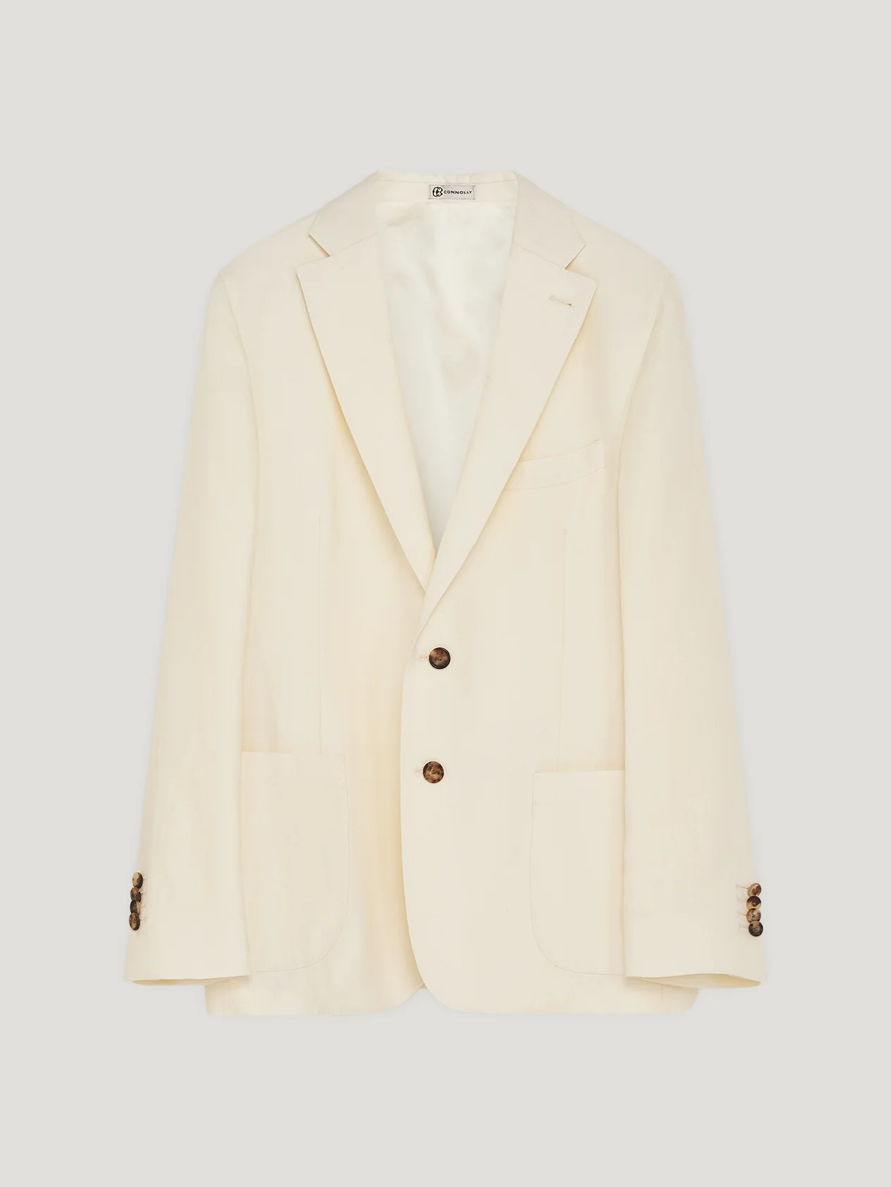 Ivory Linen Greenwich Jacket - Image 3
