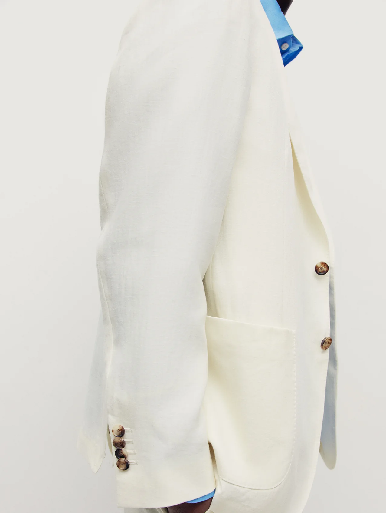 Ivory Linen Greenwich Jacket - Image 6