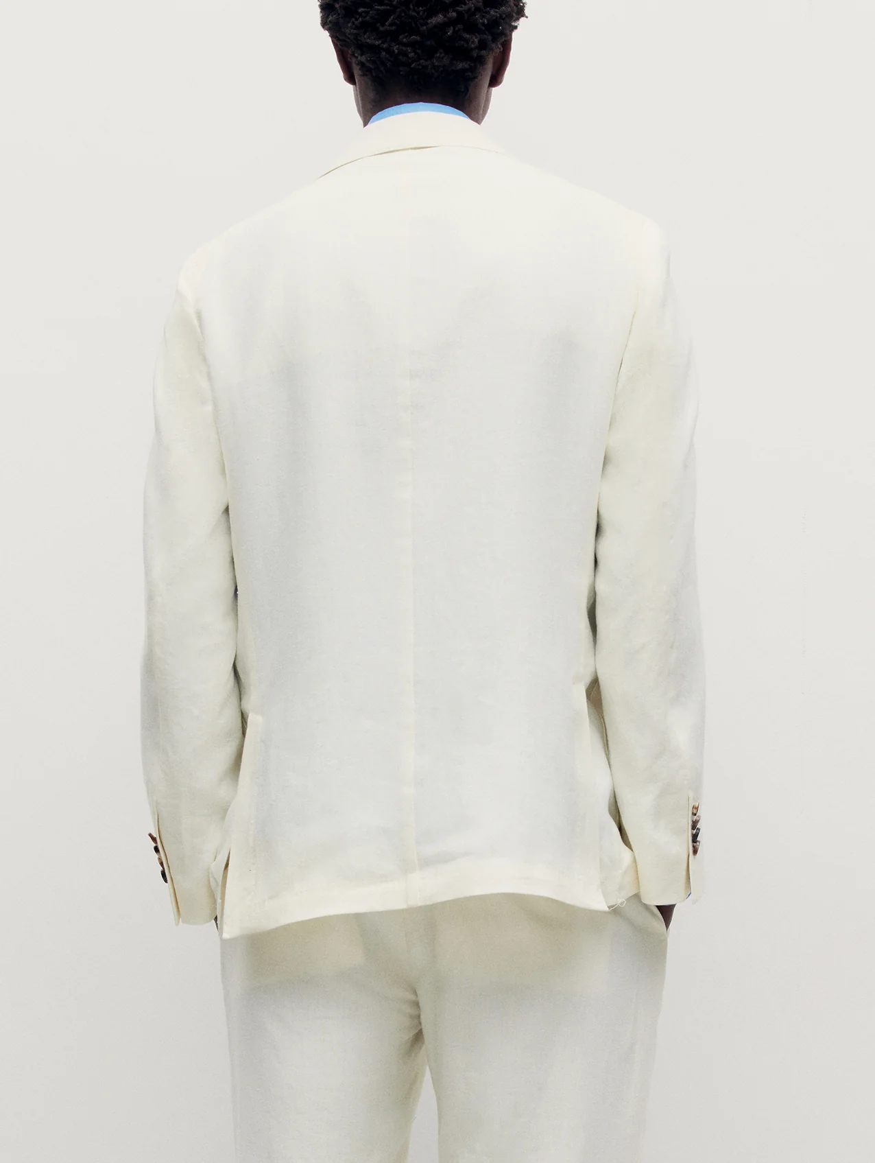 Ivory Linen Greenwich Jacket - Image 9