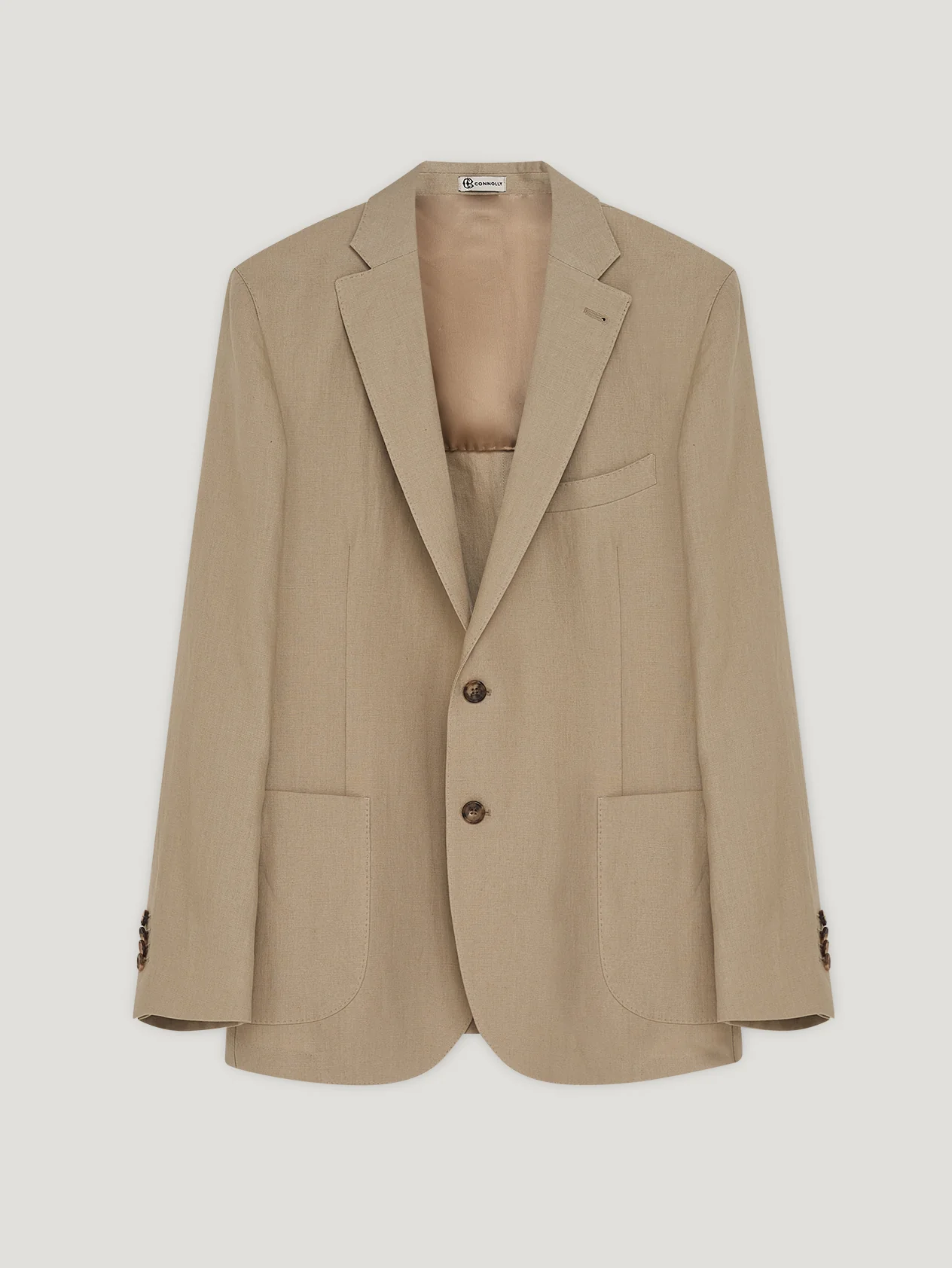 Taupe Linen Greenwich Jacket - Image 2