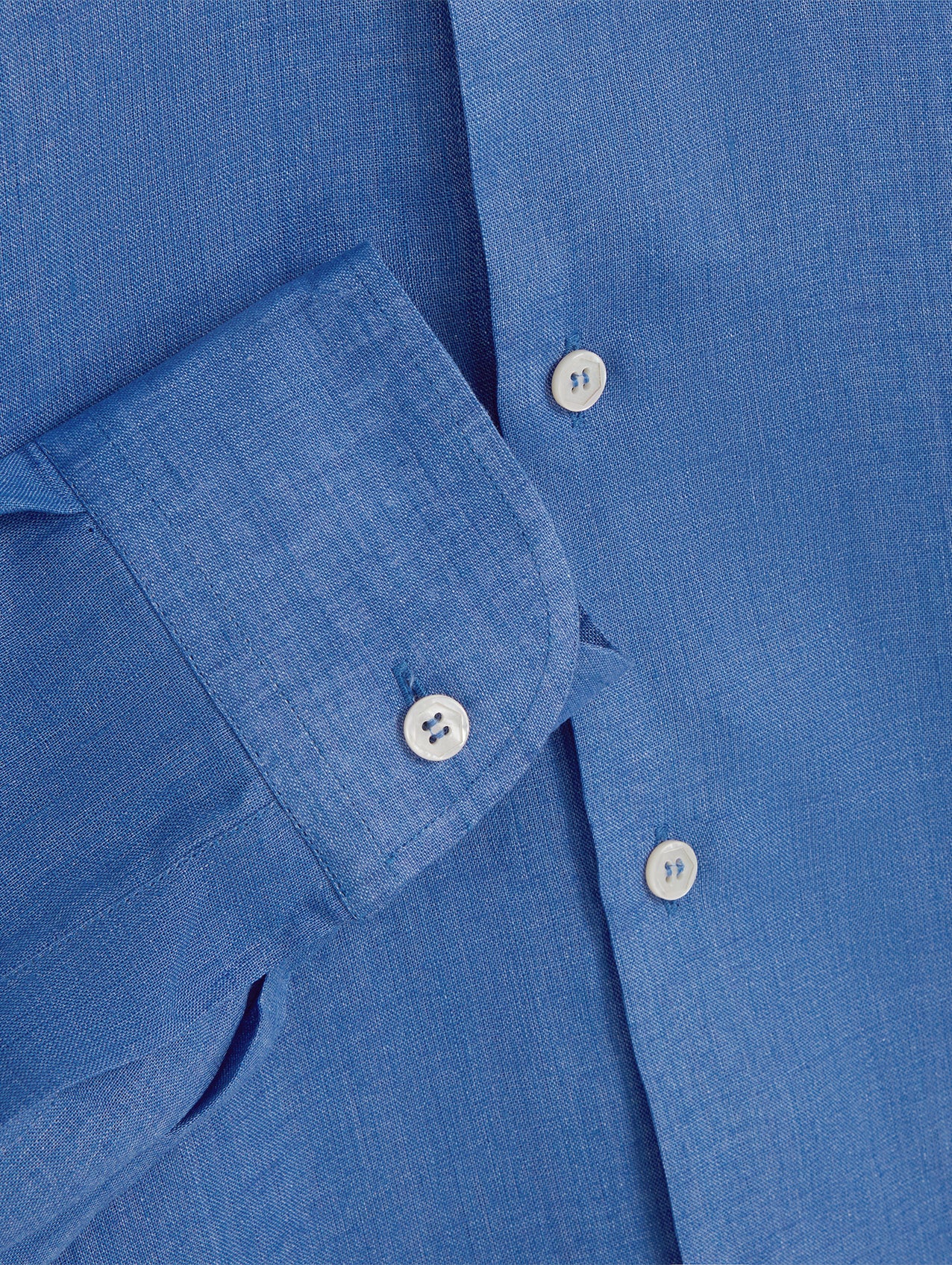Blue Linen Richmond Shirt - Image 3