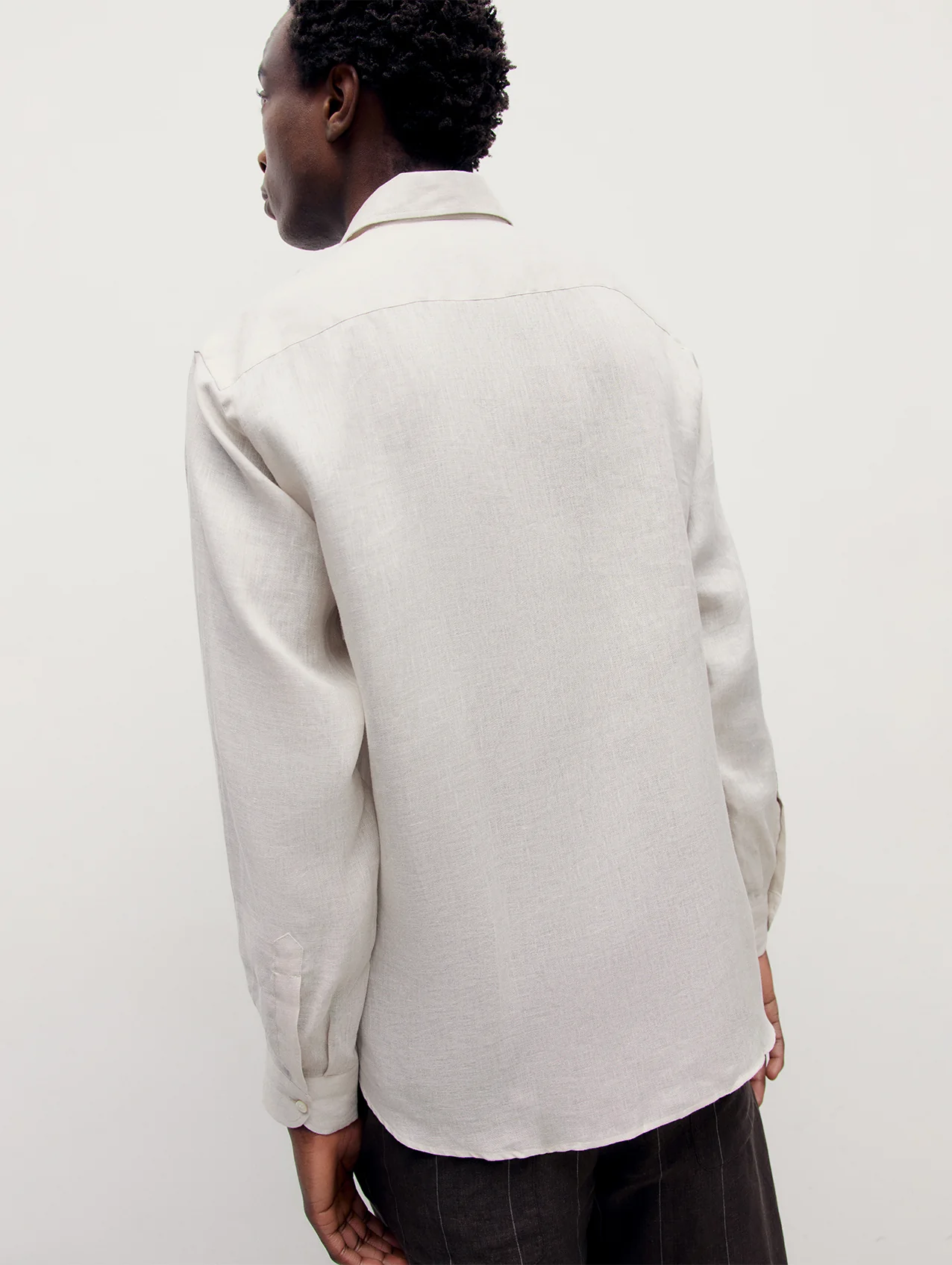 Bone Linen Richmond Shirt - Image 5