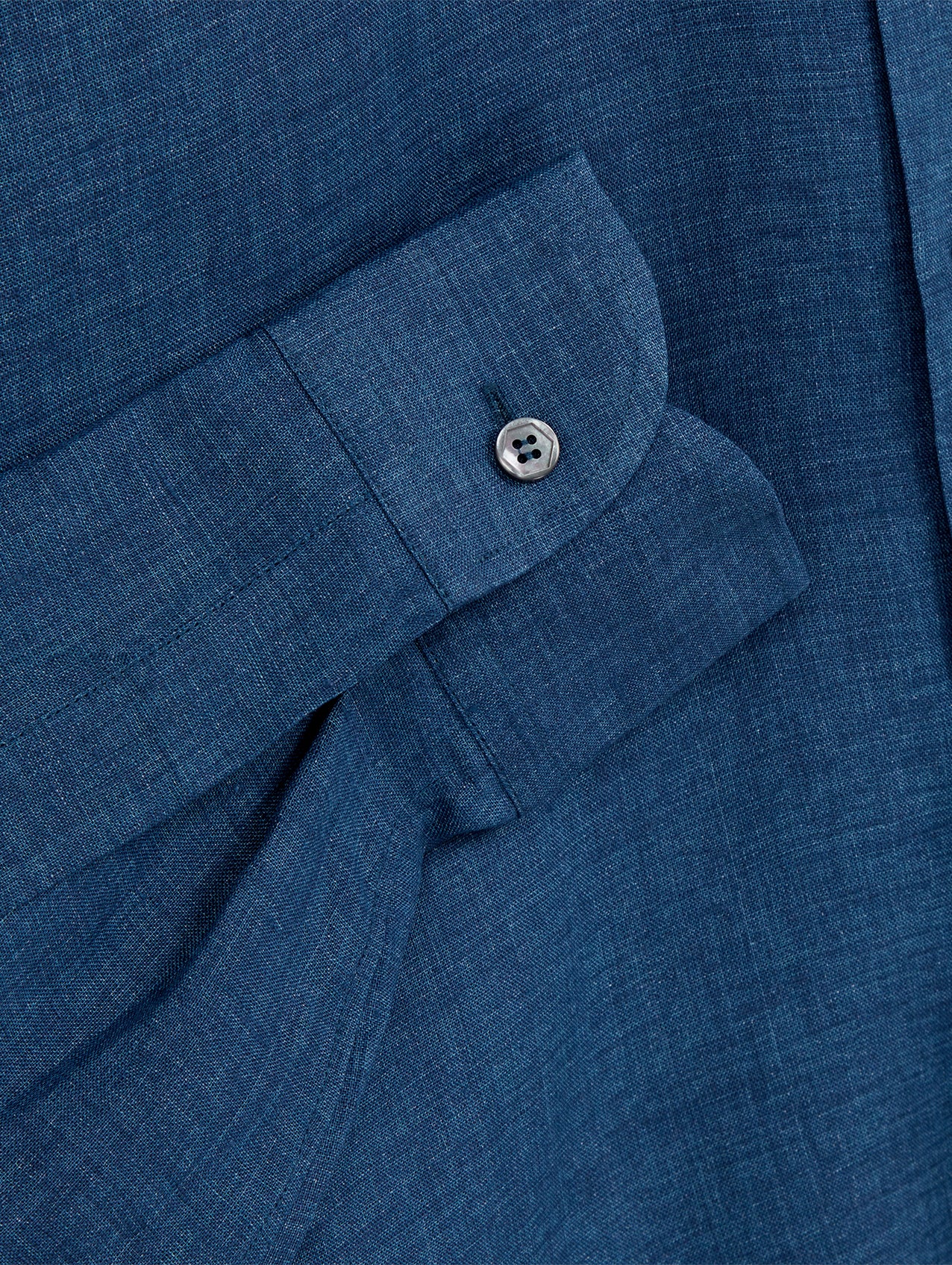 Navy Linen Richmond Shirt - Image 4