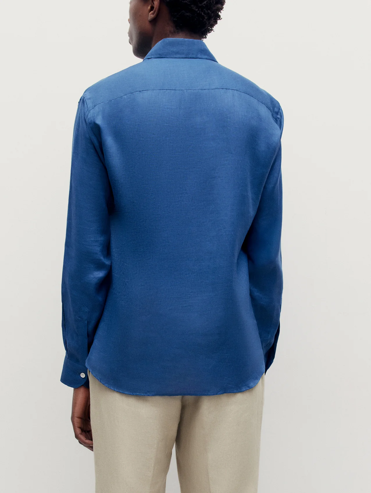 Navy Linen Richmond Shirt - Image 5