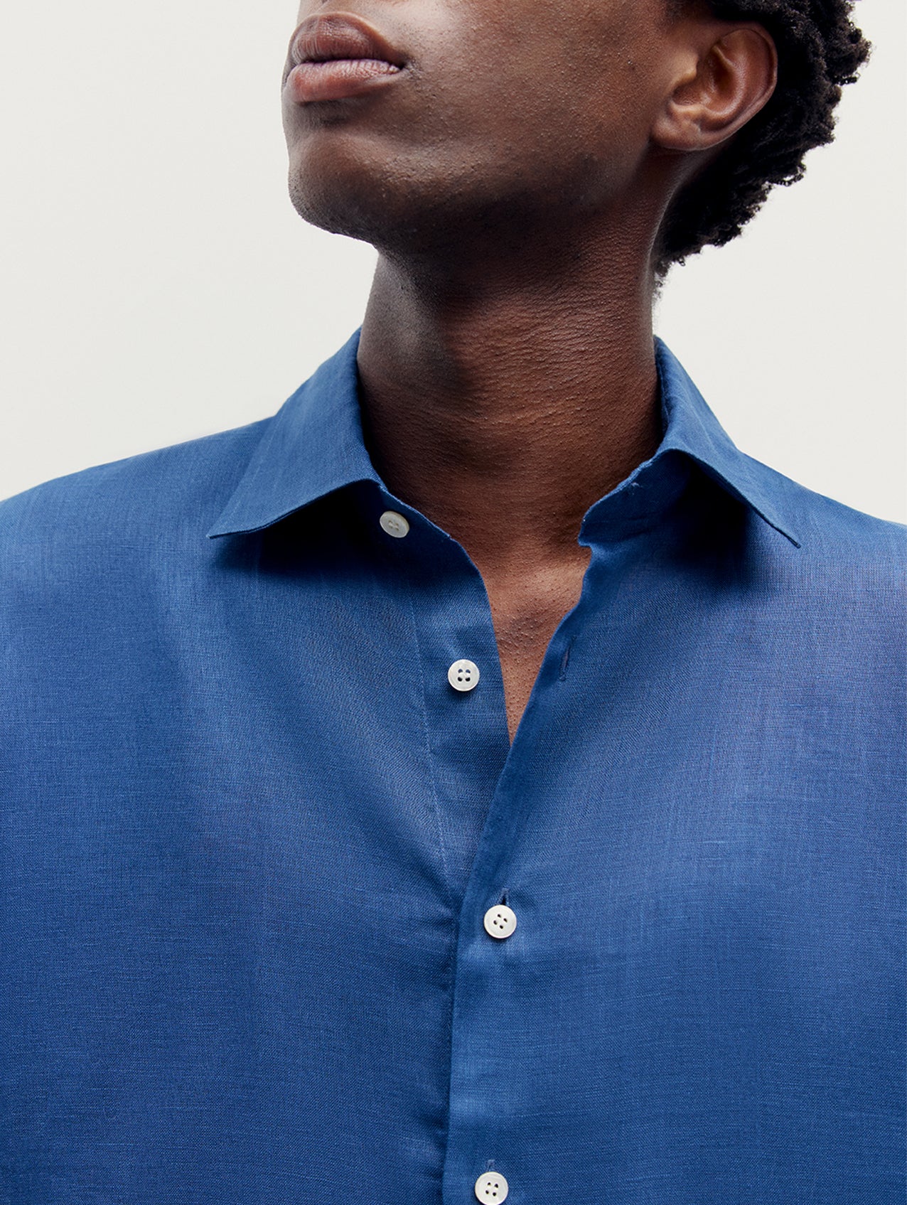 Navy Linen Richmond Shirt - Image 8