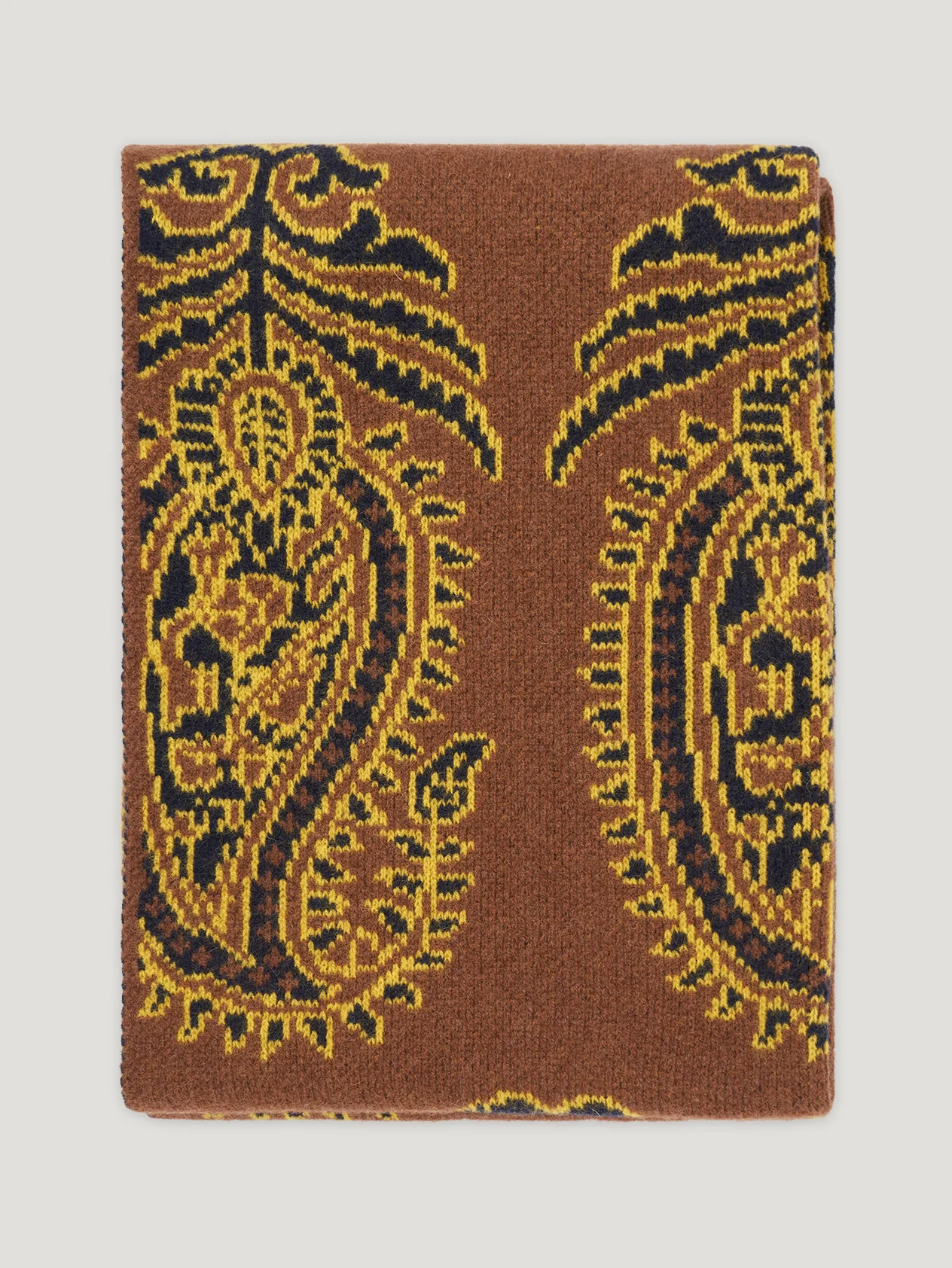Vicuna Lambswool Paisley Jacquard Shawl