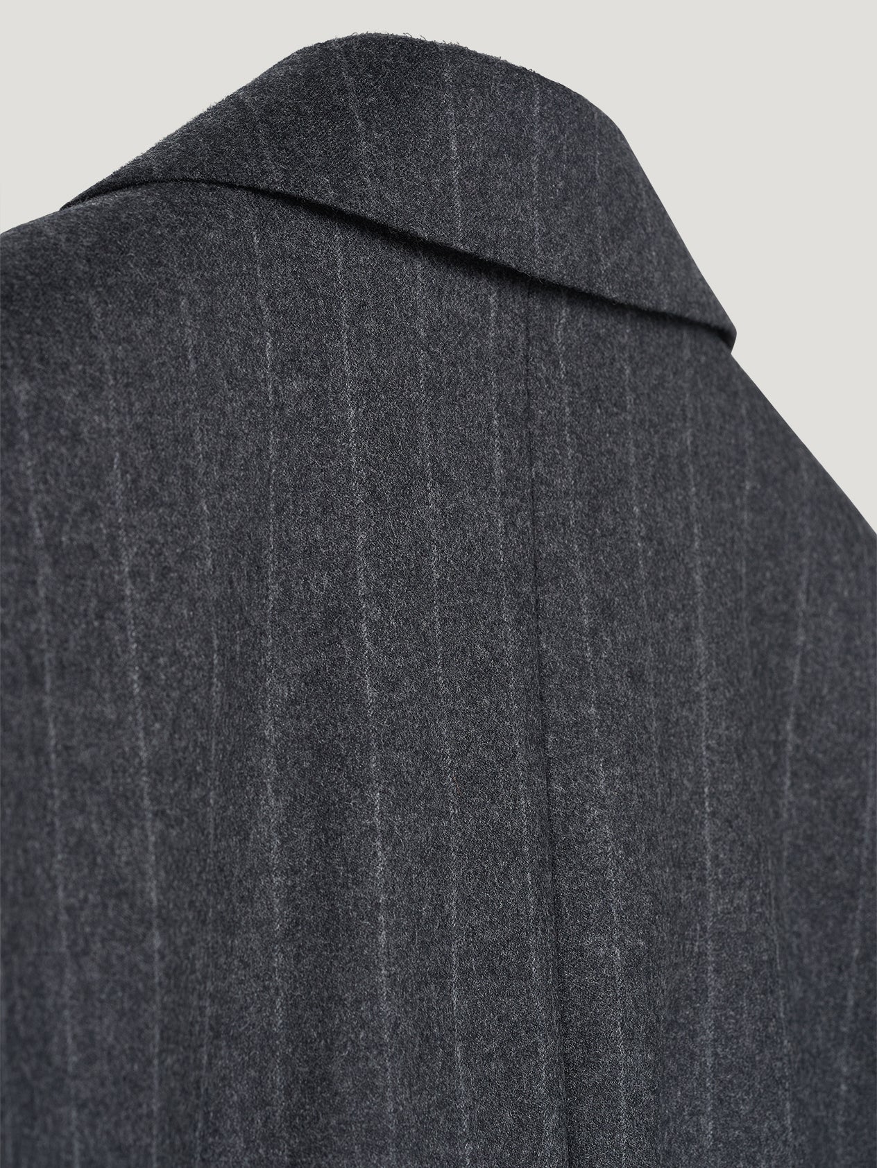 Charcoal Chalk Stripe Double Breasted Jacket - Image 13