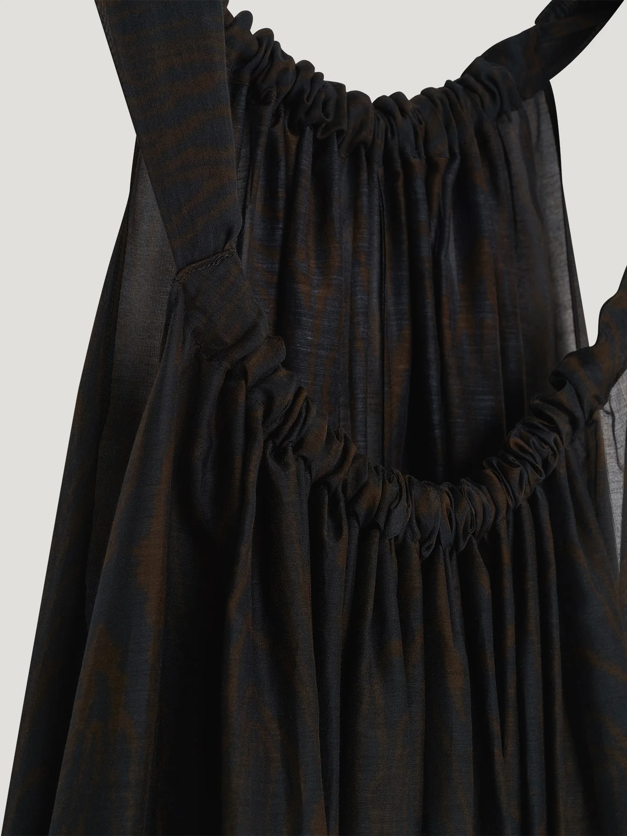 Moire Printed Trapeze Dress - Image 6
