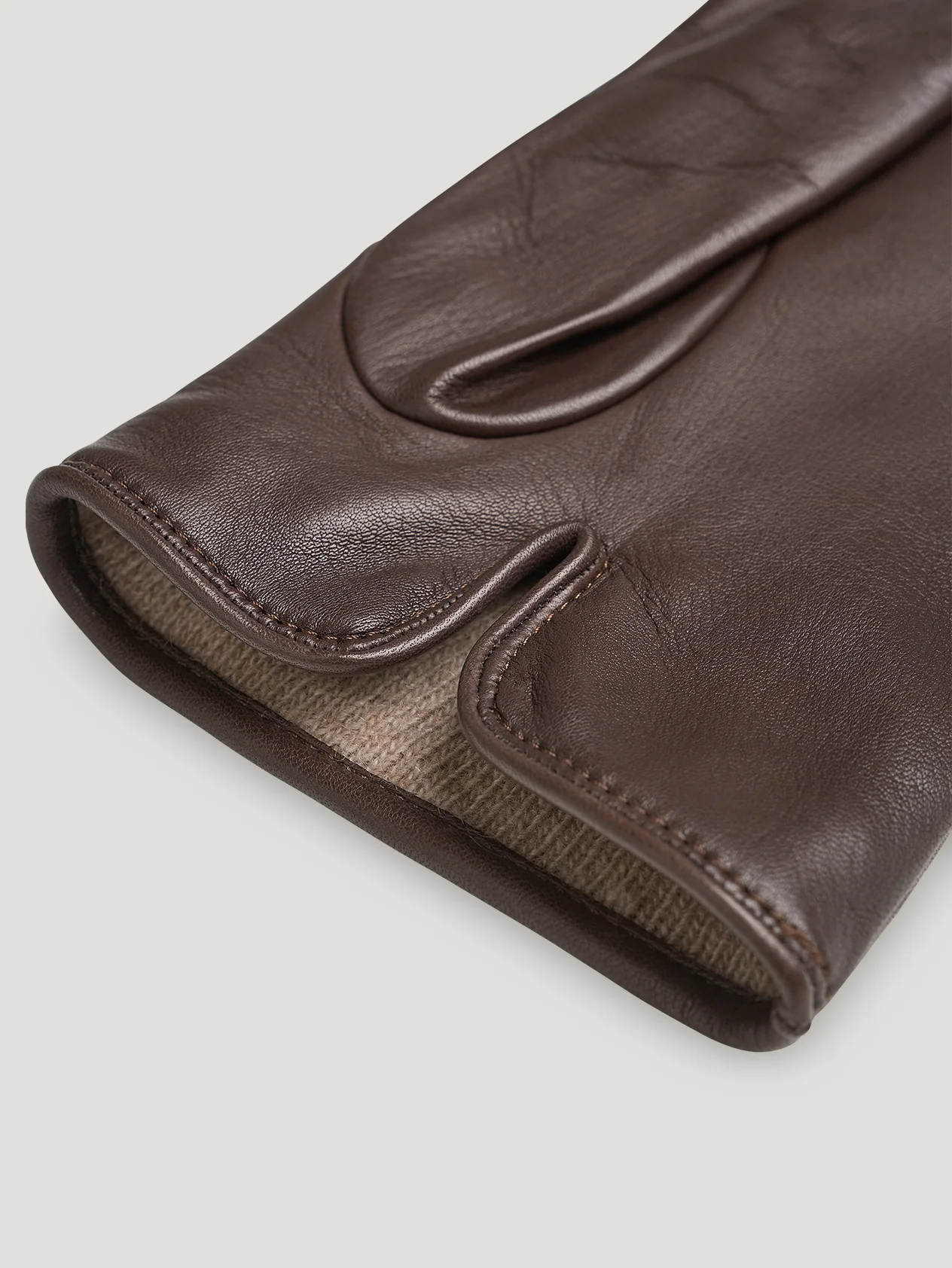 Brown Nappa Cashmere Lined Glove - Image 2