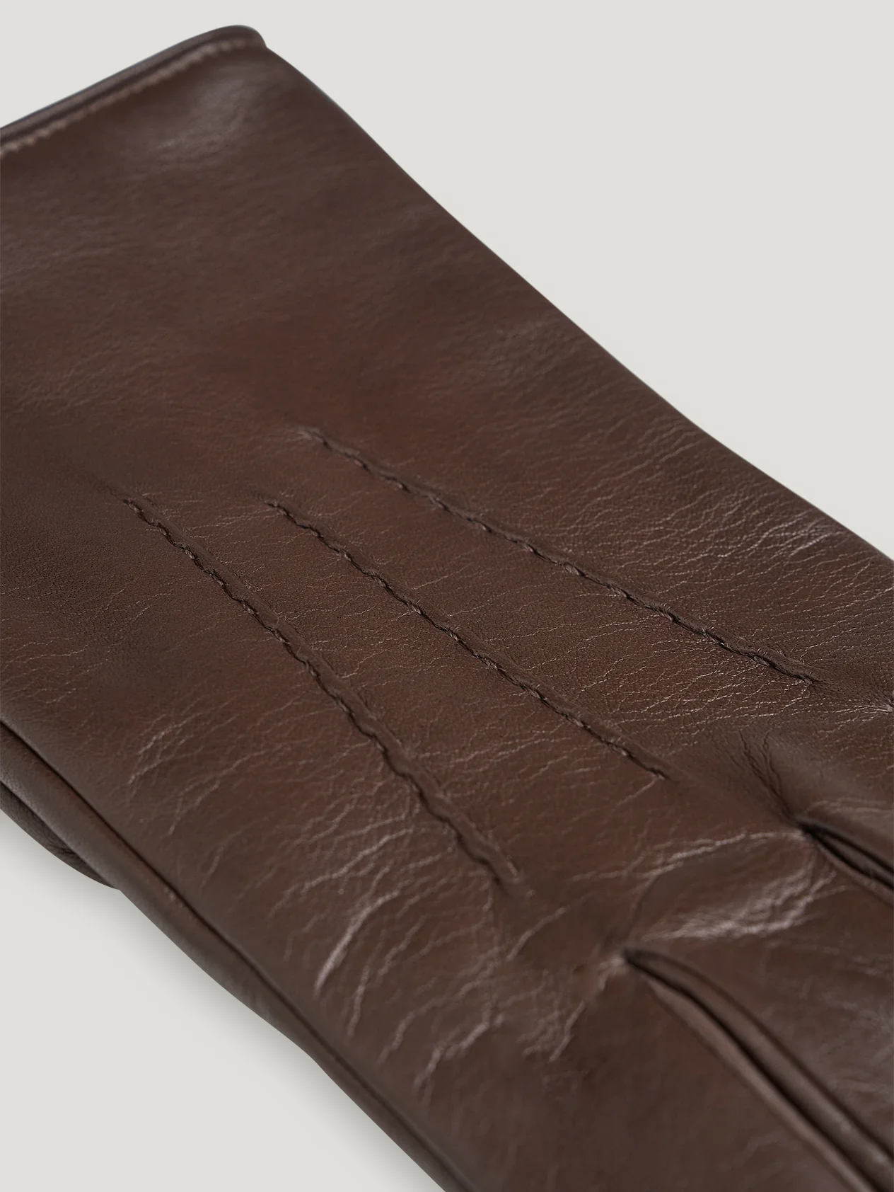 Brown Nappa Cashmere Lined Glove - Image 3