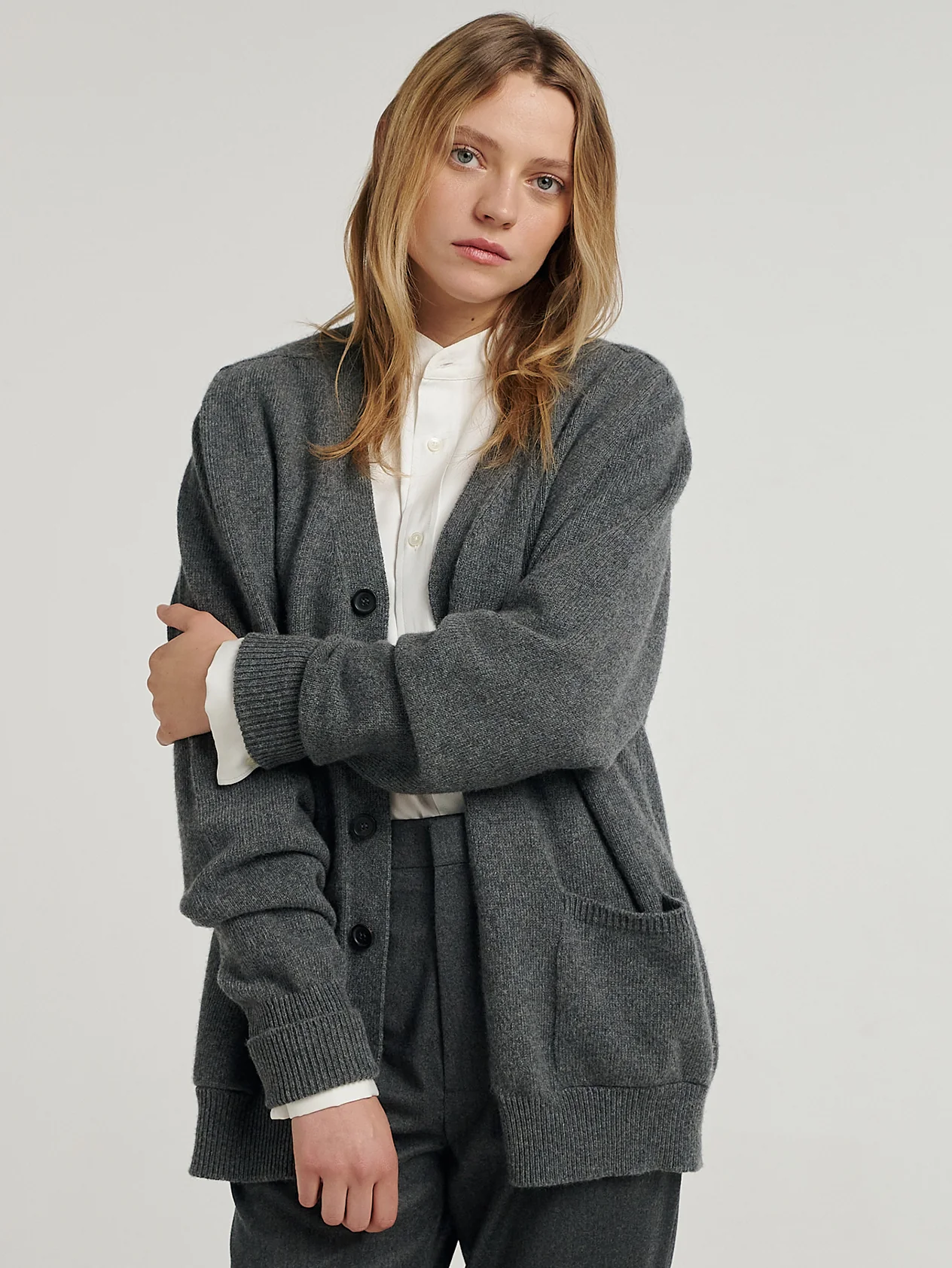 Charcoal New Art Cardigan - Image 3