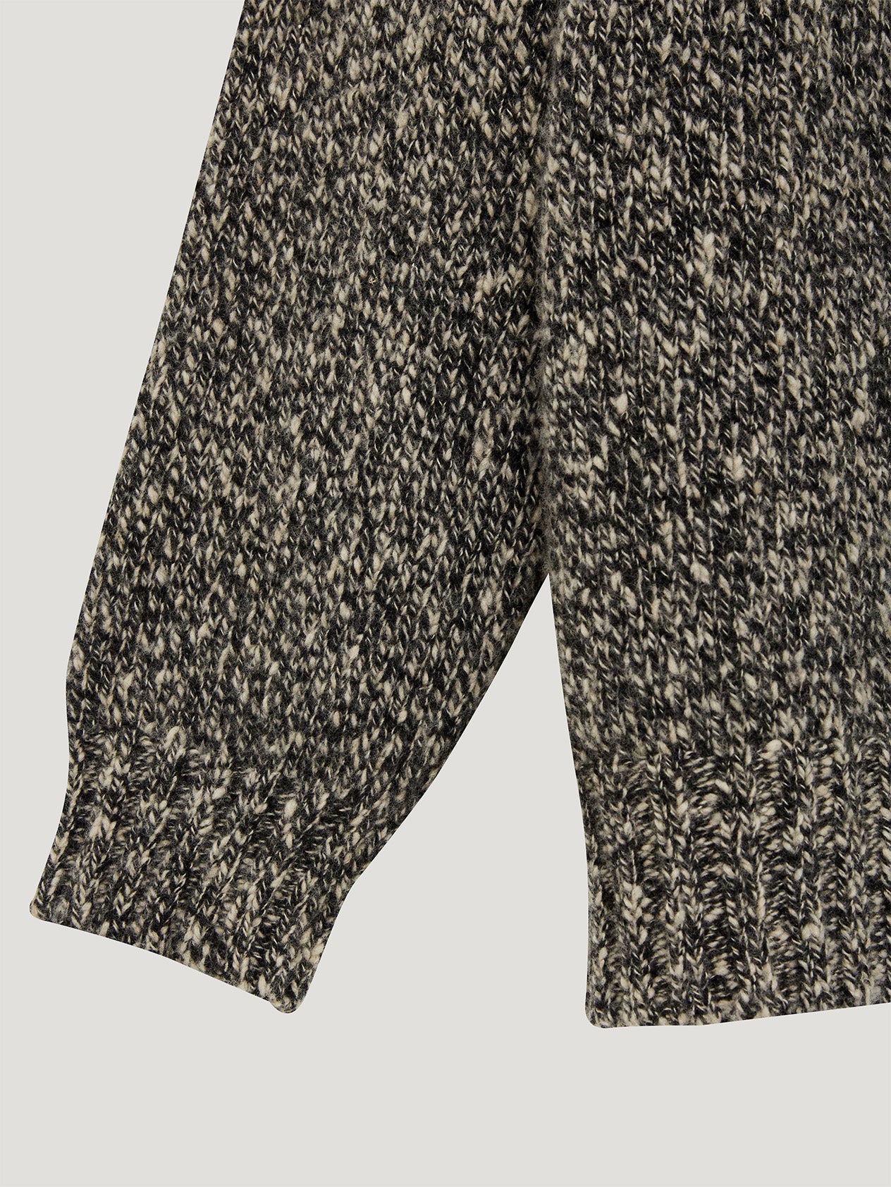 Black/Ecru Oversized Chunky Knit - Image 2