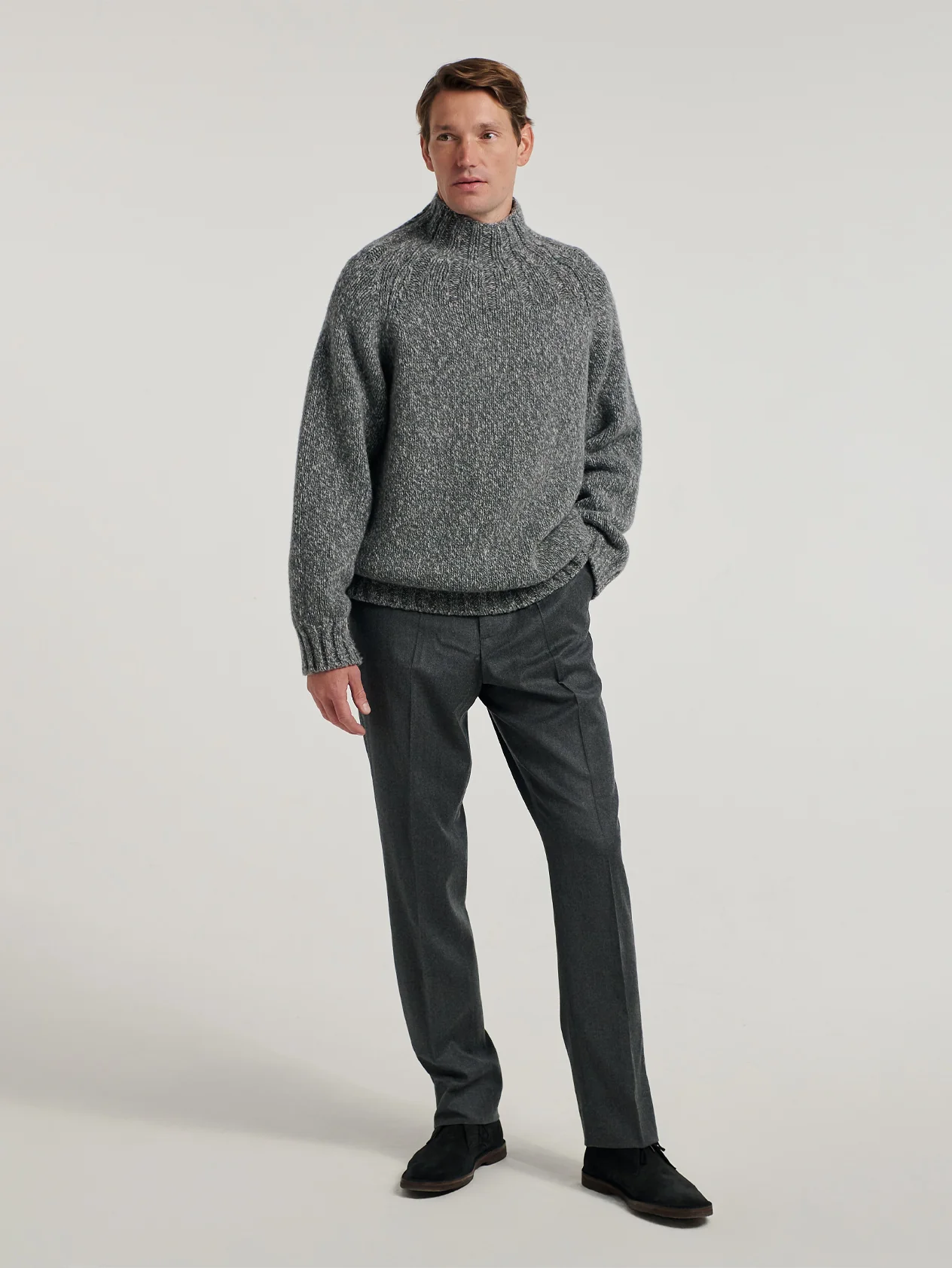 Dark Grey Oversized Chunky Knit - Image 2