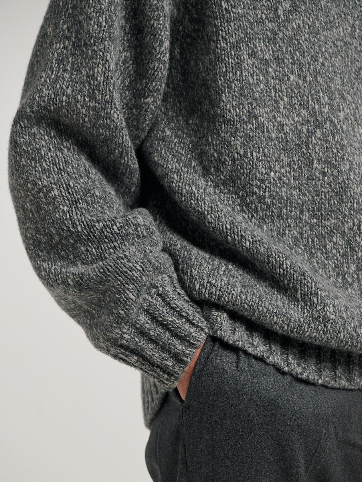 Dark Grey Oversized Chunky Knit - Image 4