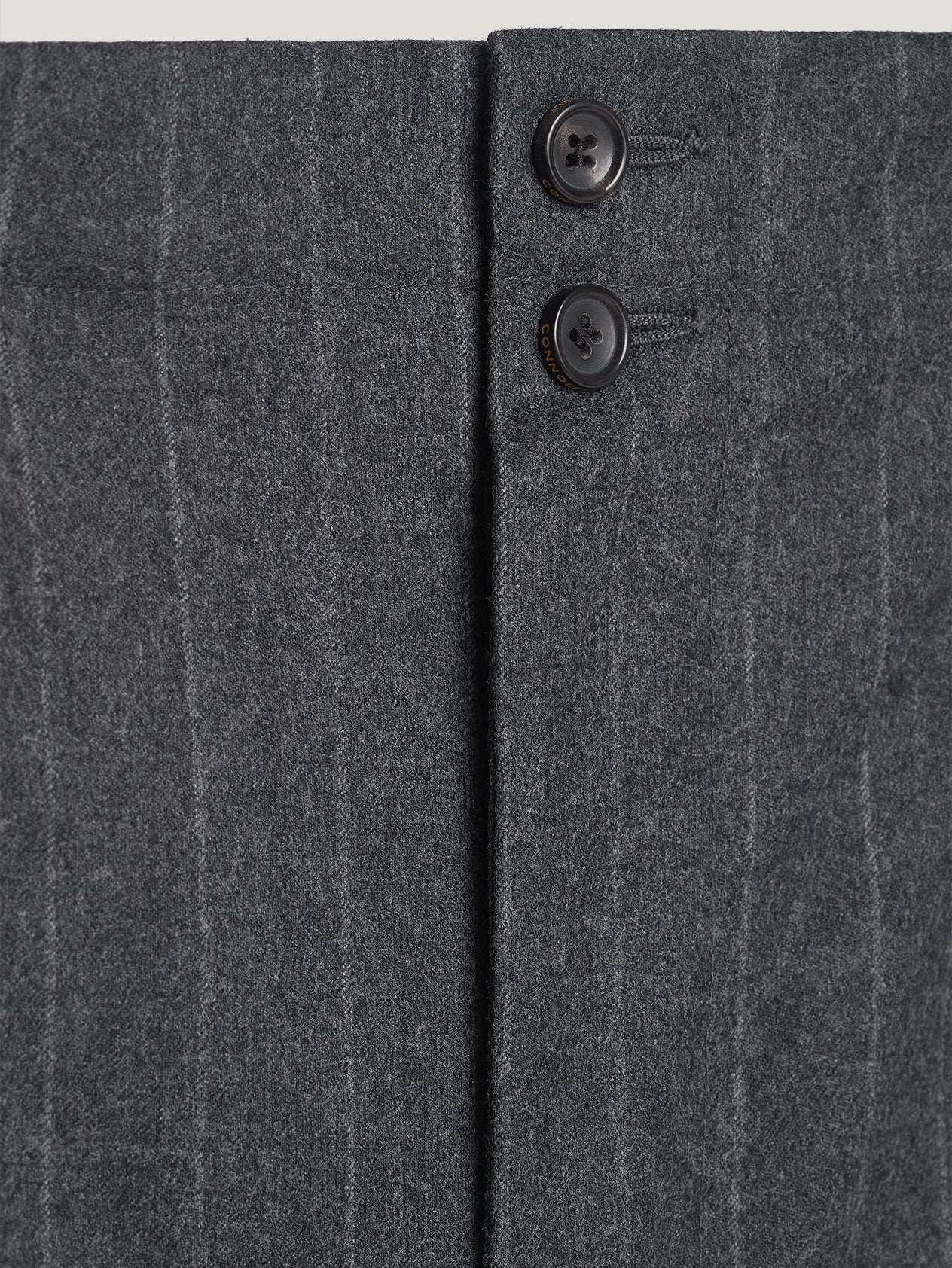 Charcoal Chalk Stripe Sash Trousers - Image 7