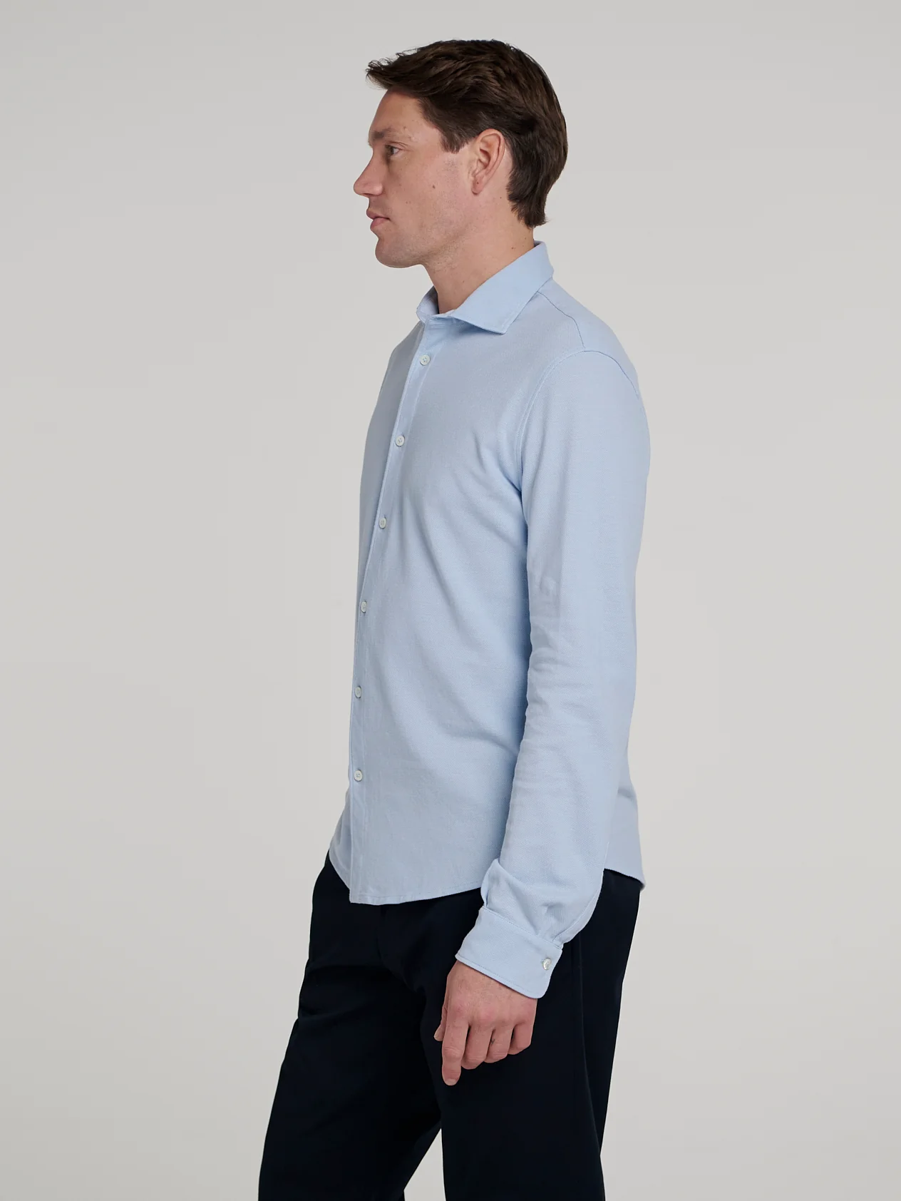 Light Blue Pique Shirt - Image 2