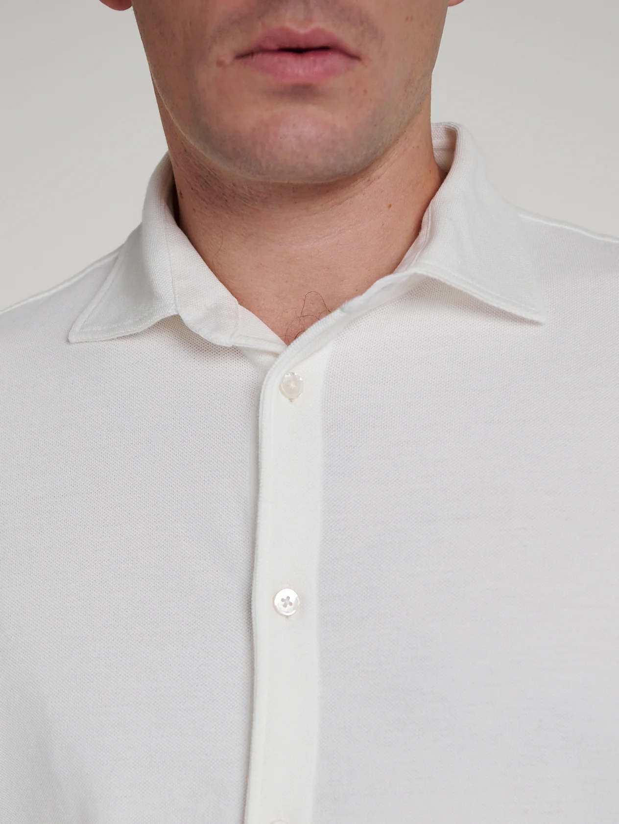 White Pique Shirt - Image 2