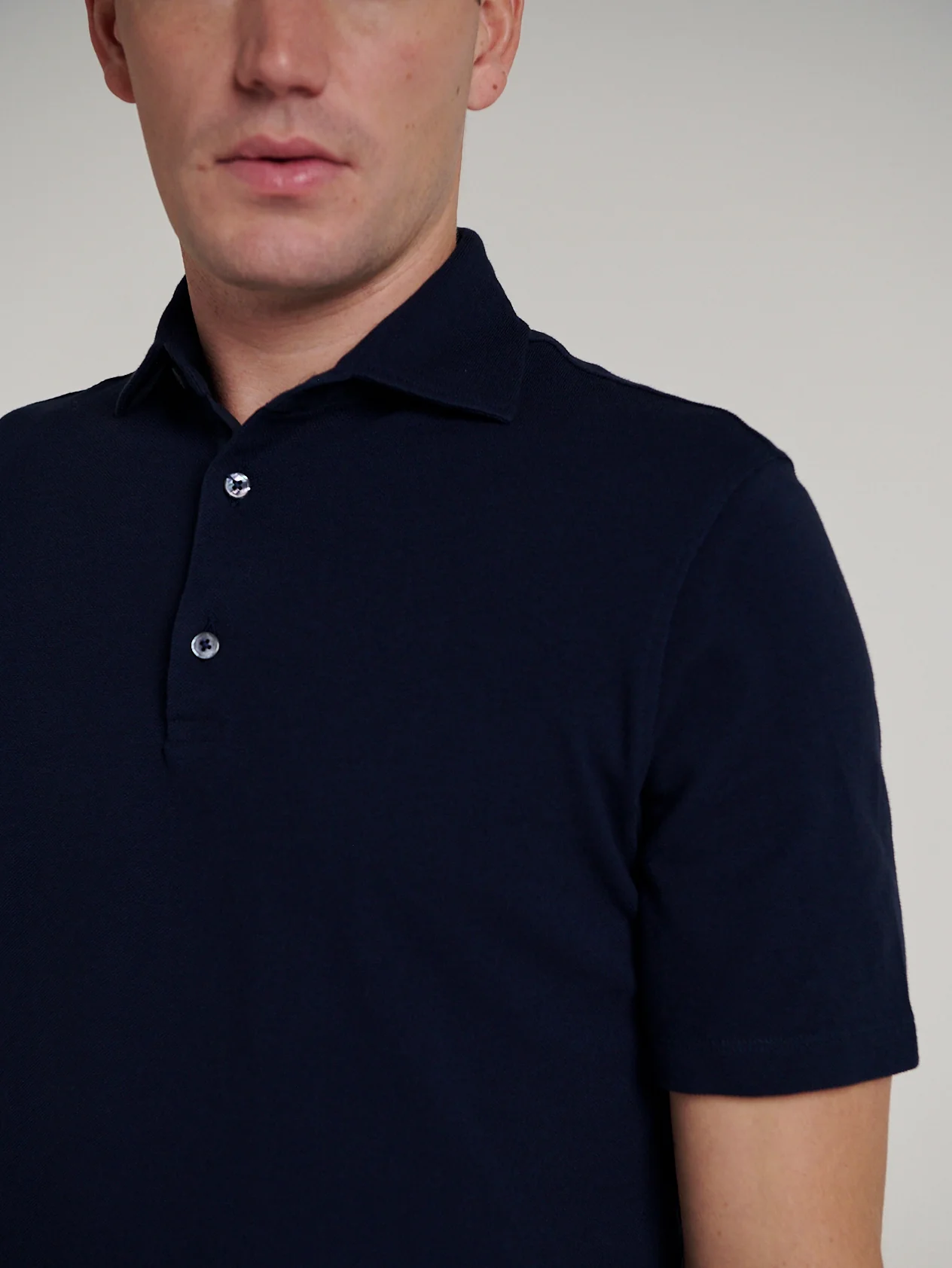 Navy Pique Polo Shirt