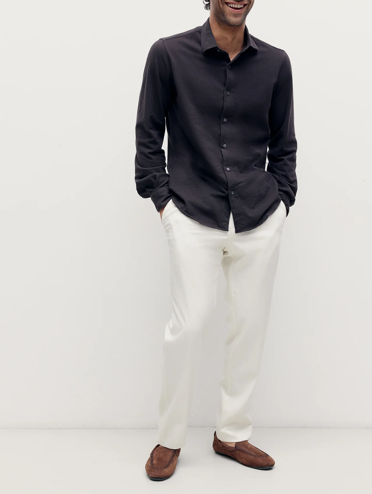 Brown Pique Richmond Shirt