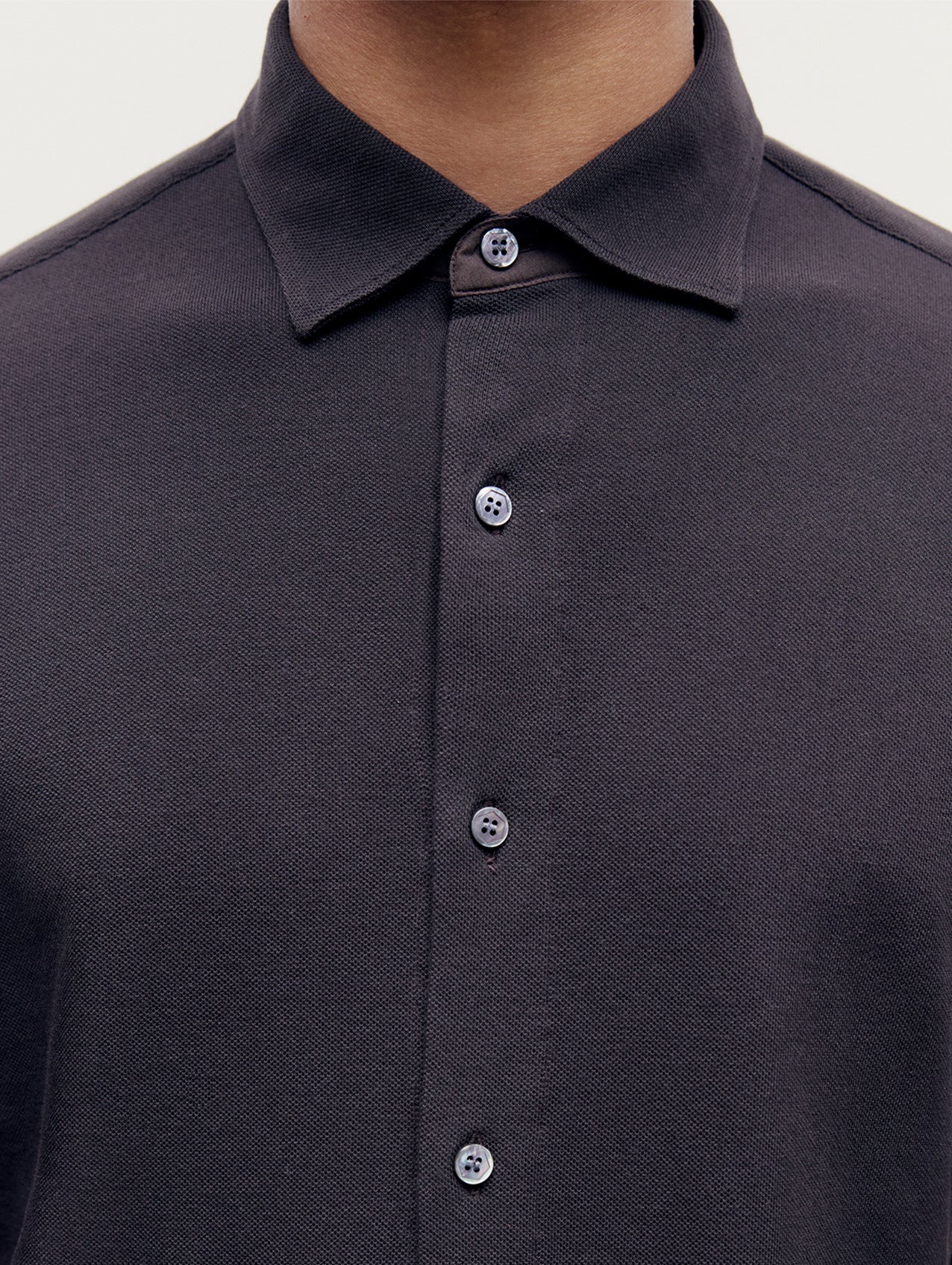 Brown Pique Richmond Shirt - Image 3