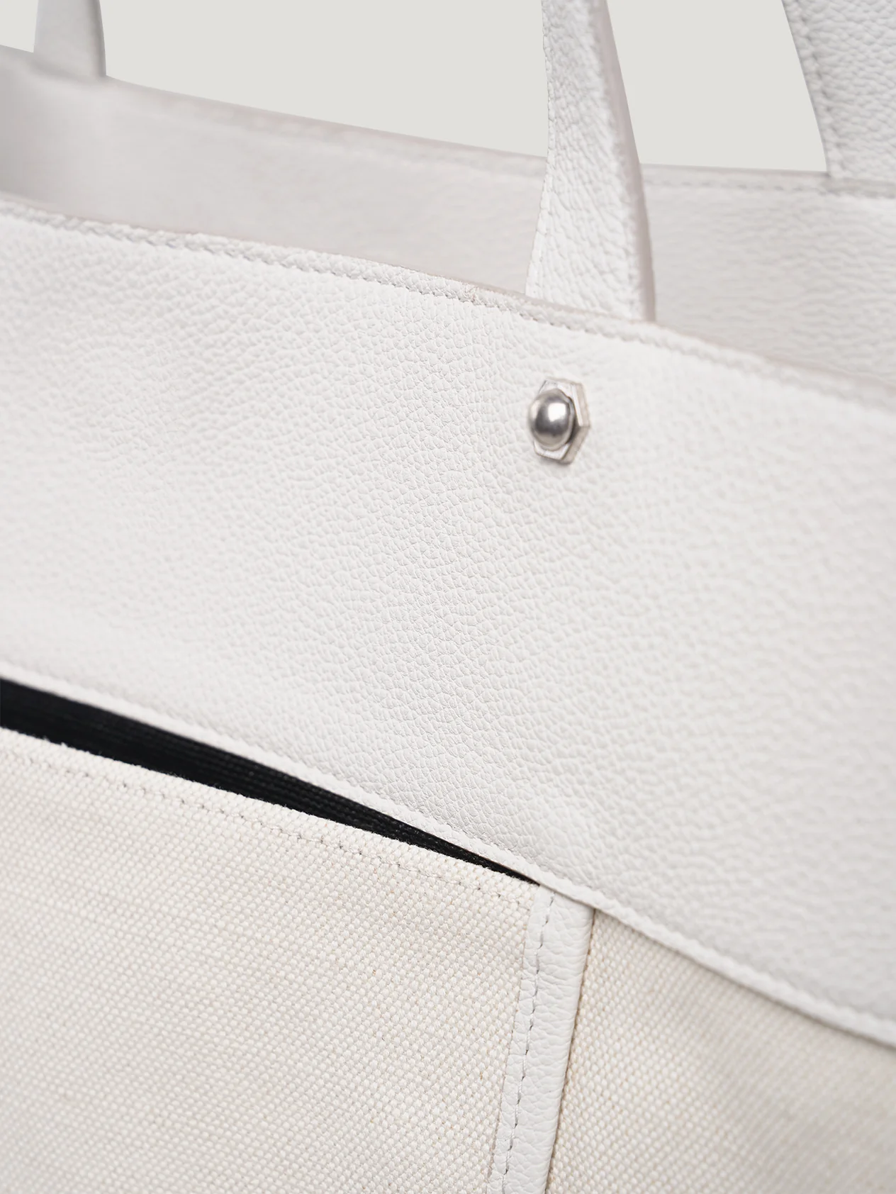 White Pocket Tote - Image 3