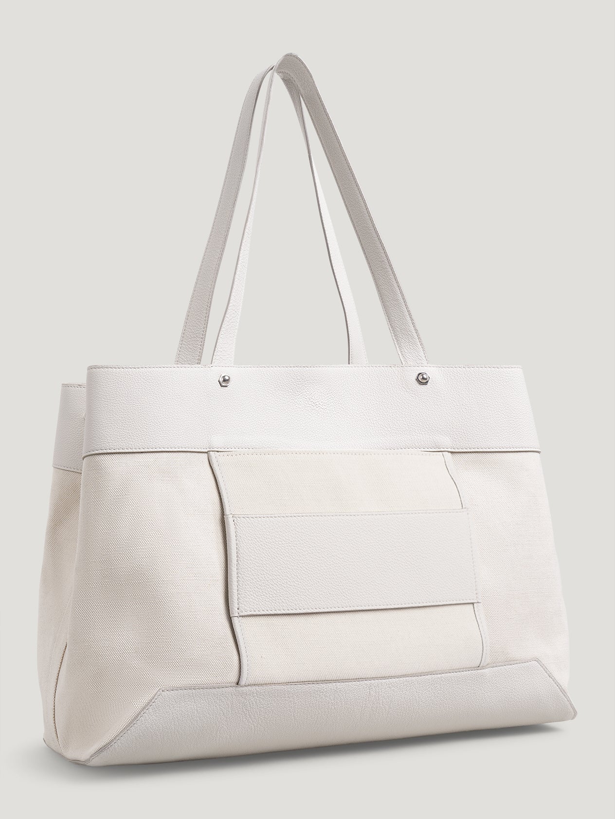 White Pocket Tote - Image 5