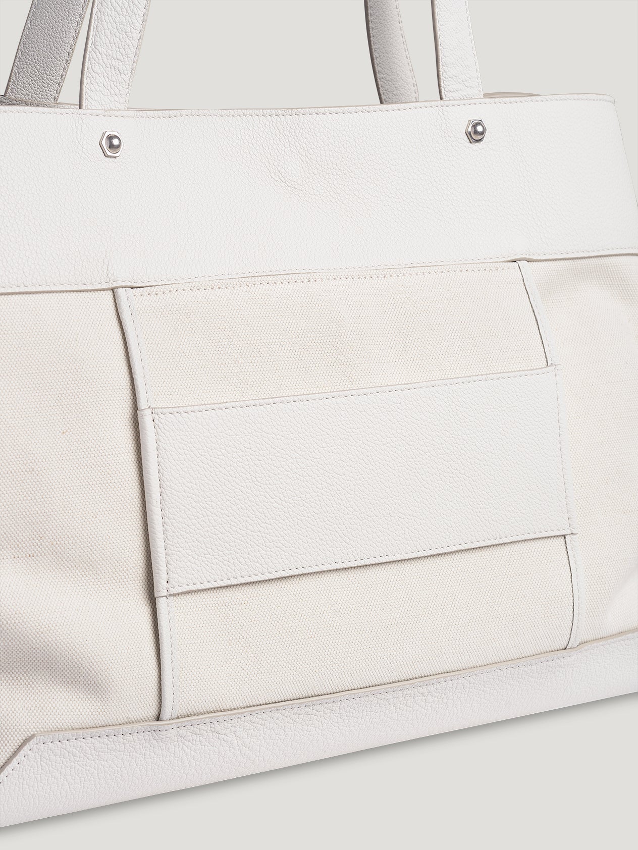 White Pocket Tote - Image 6