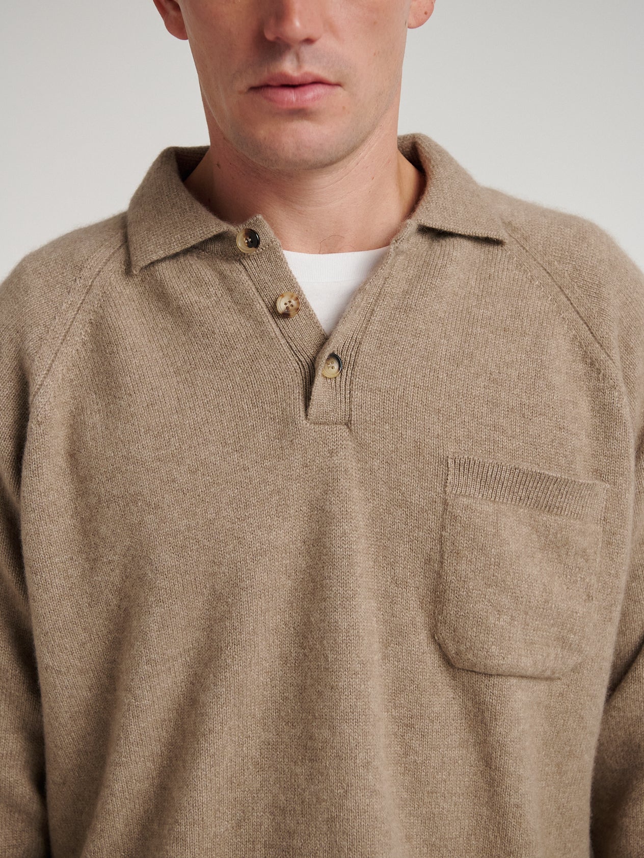 Natural Raglan Racing Polo - Image 3