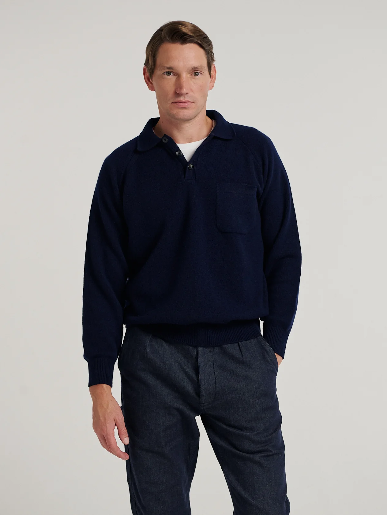 Navy Raglan Racing Polo - Image 2