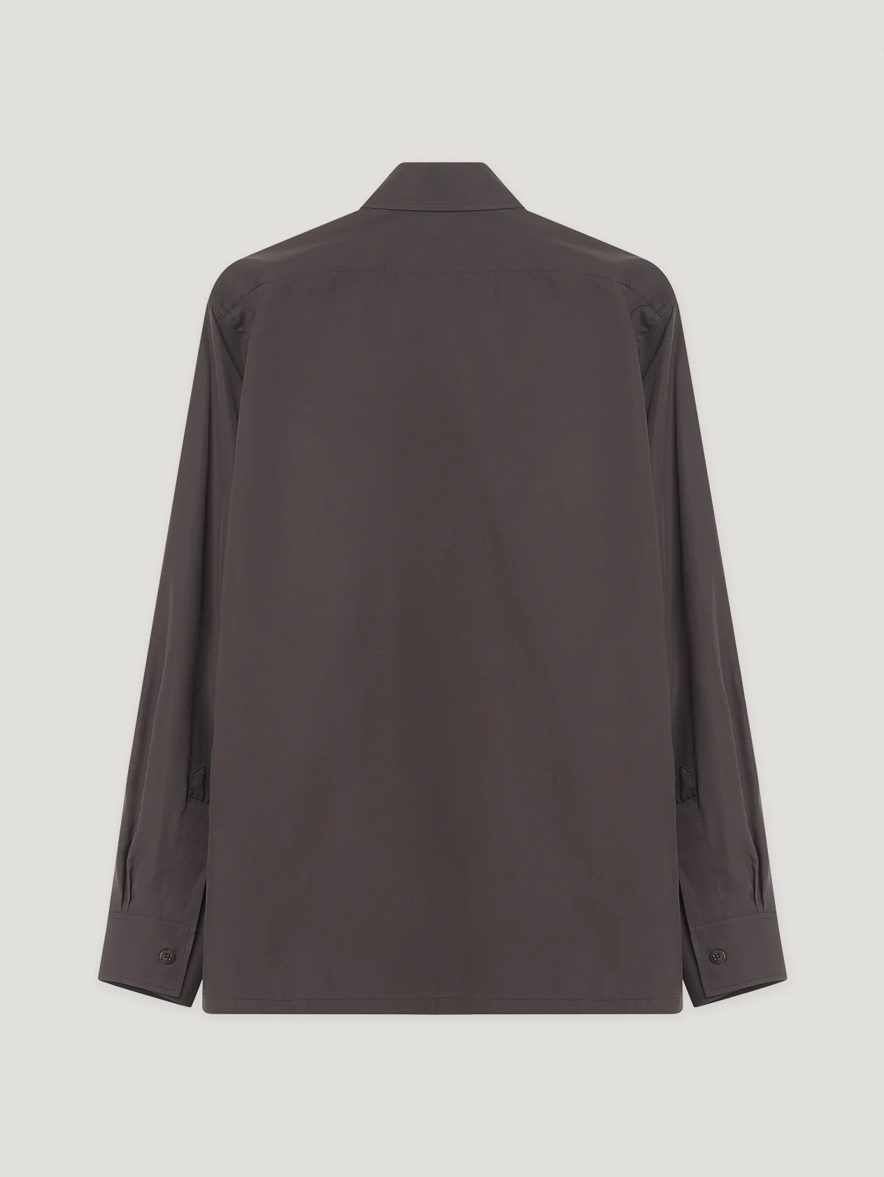 Brown Regular Collar Single Cuff Shirt - Image 2