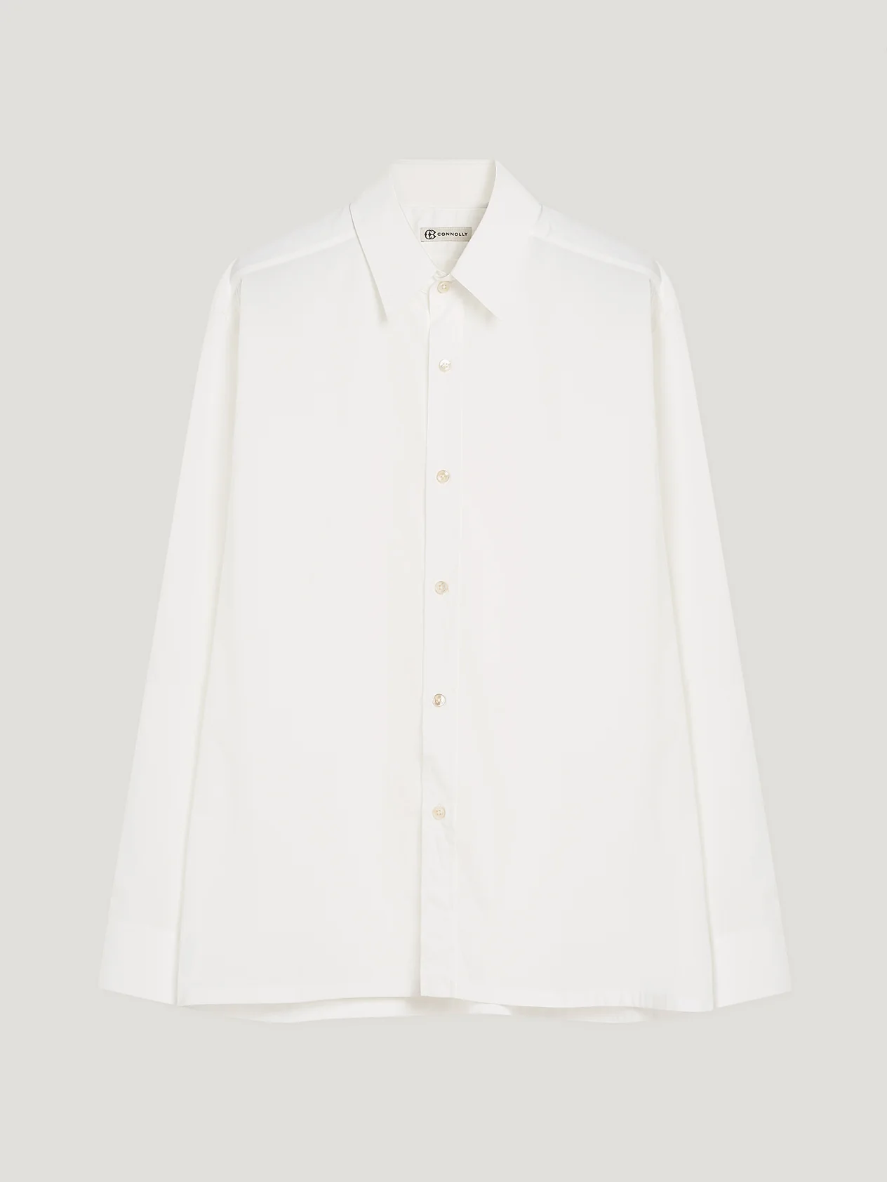 White Regular Collar Single Cuff Shirt