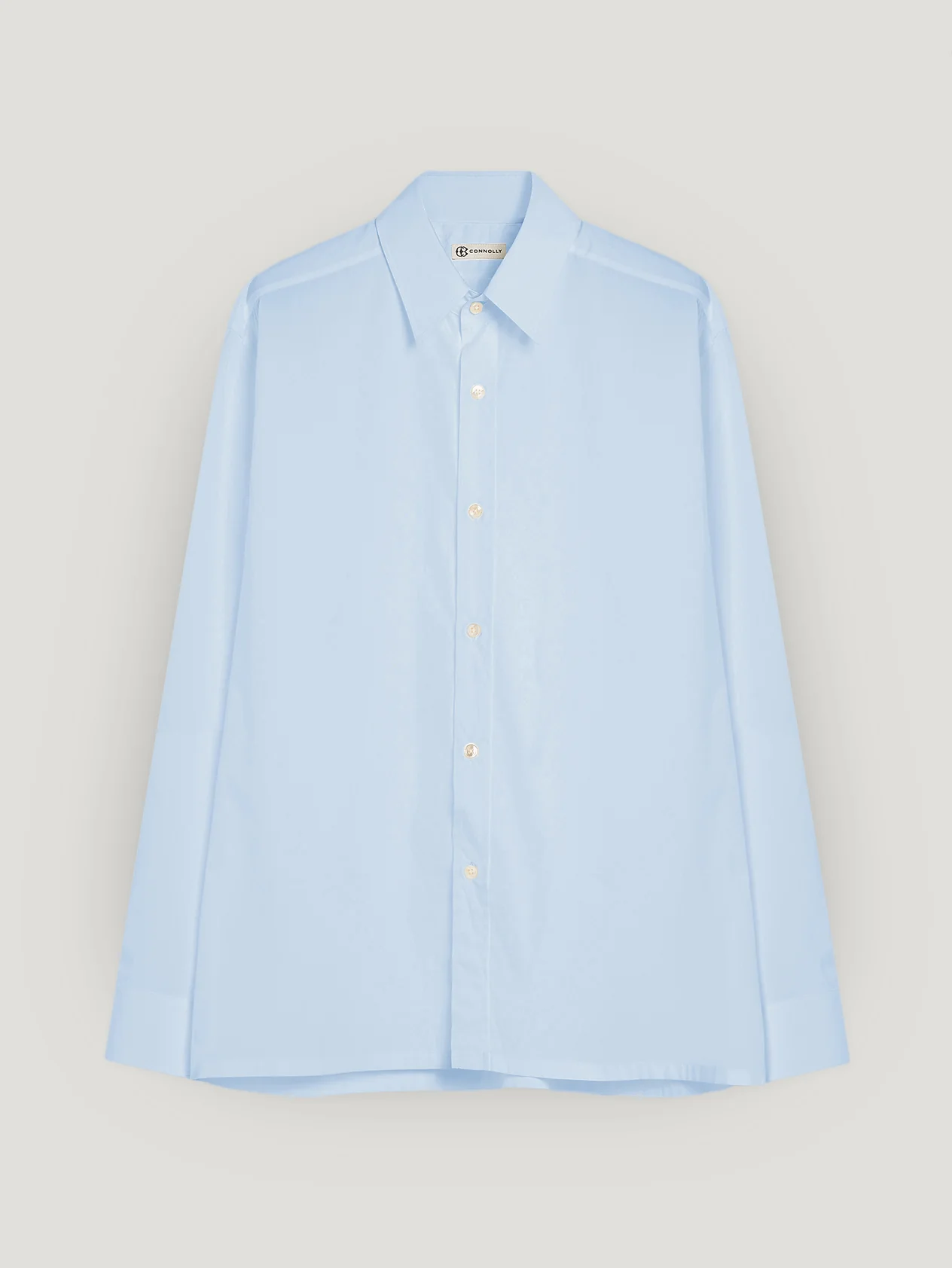 Pale Blue Regular Collar Single Cuff Shirt