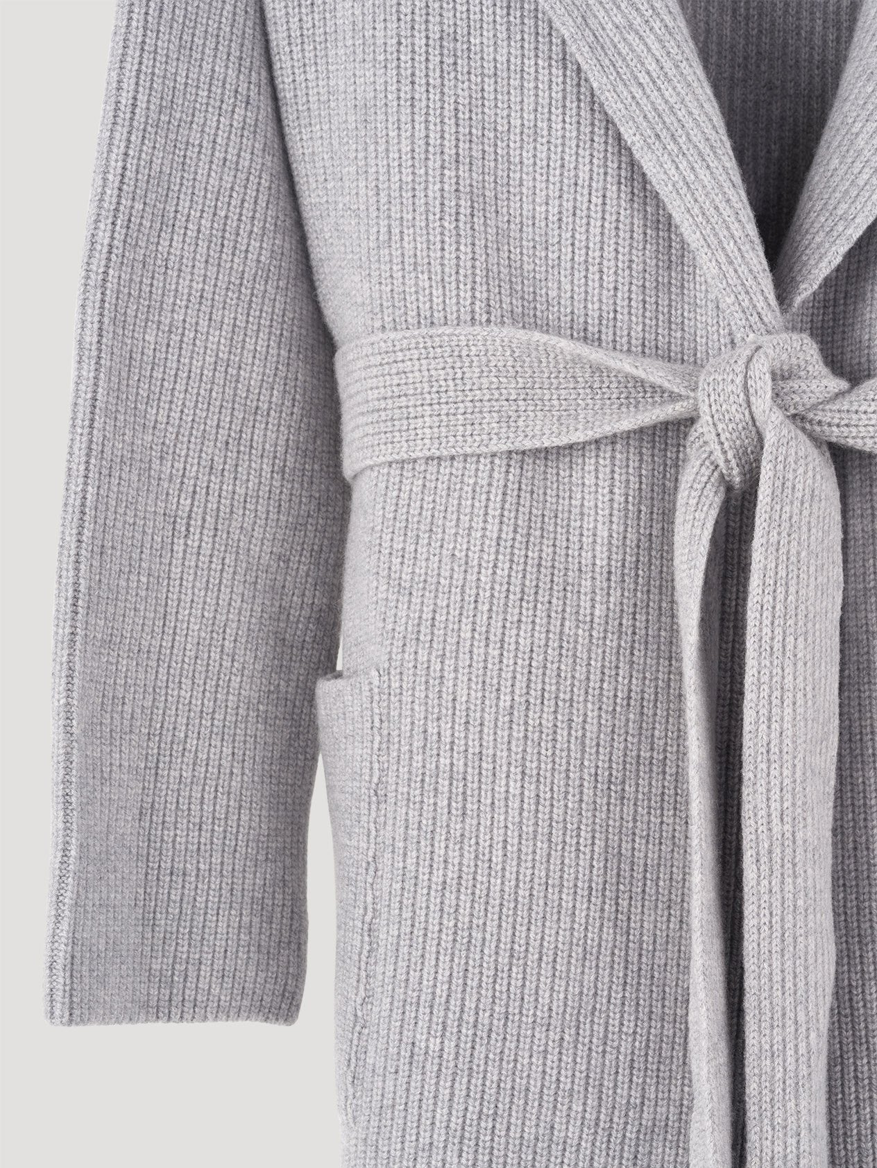 Light Grey Cashmere Robe de Chambre - Image 2