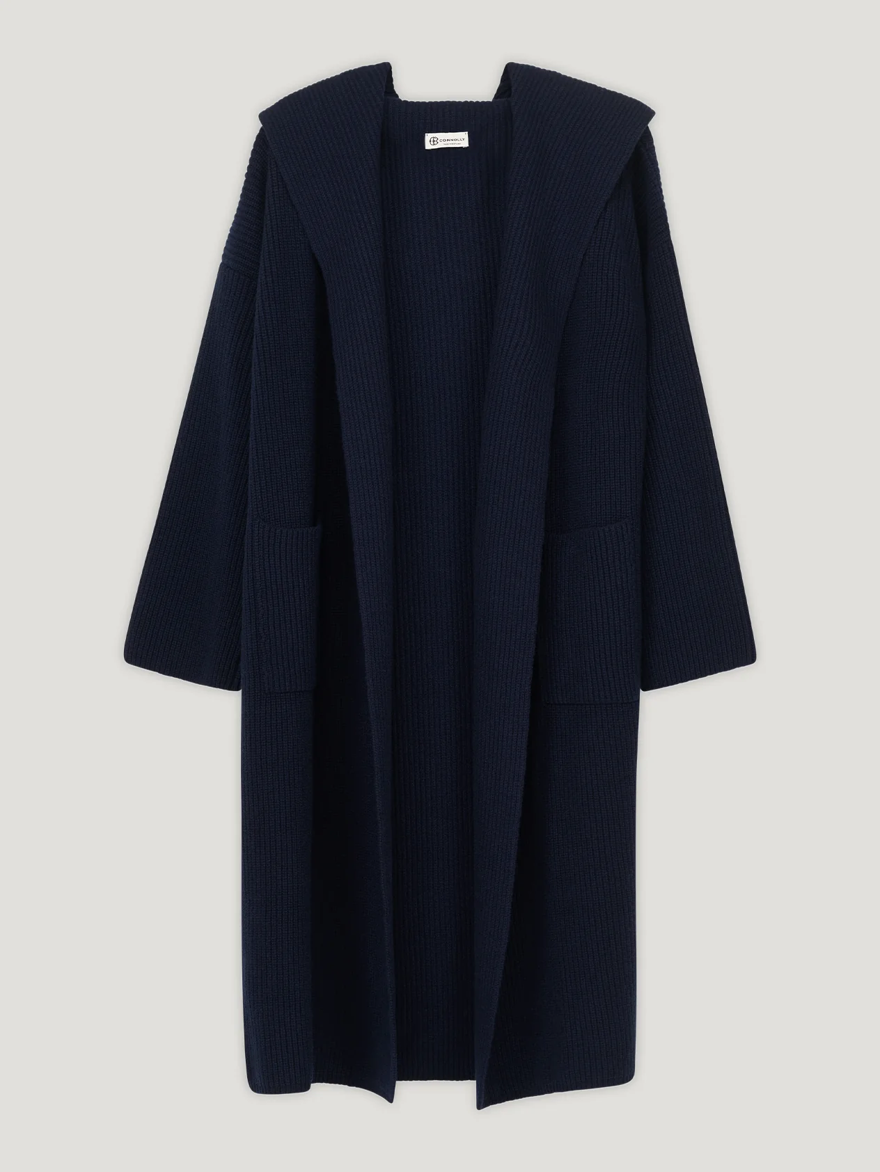 Navy Cashmere Robe de Chambre - Image 2