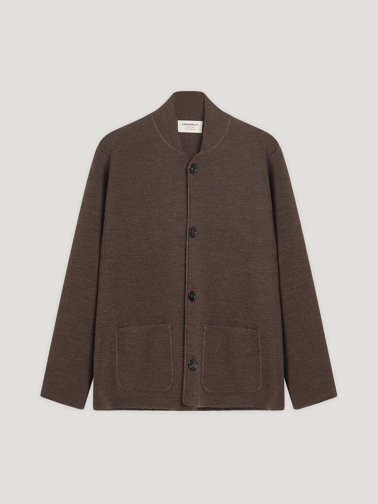 Brown Single Breasted Driving Jacket