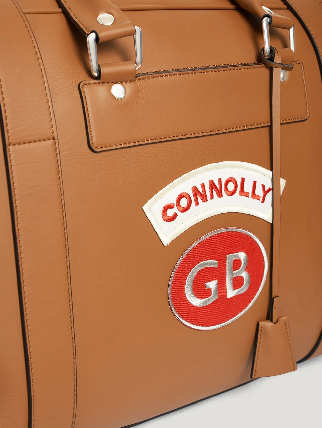 Dark Tan Sports Grip Bag with Badges - Image 6