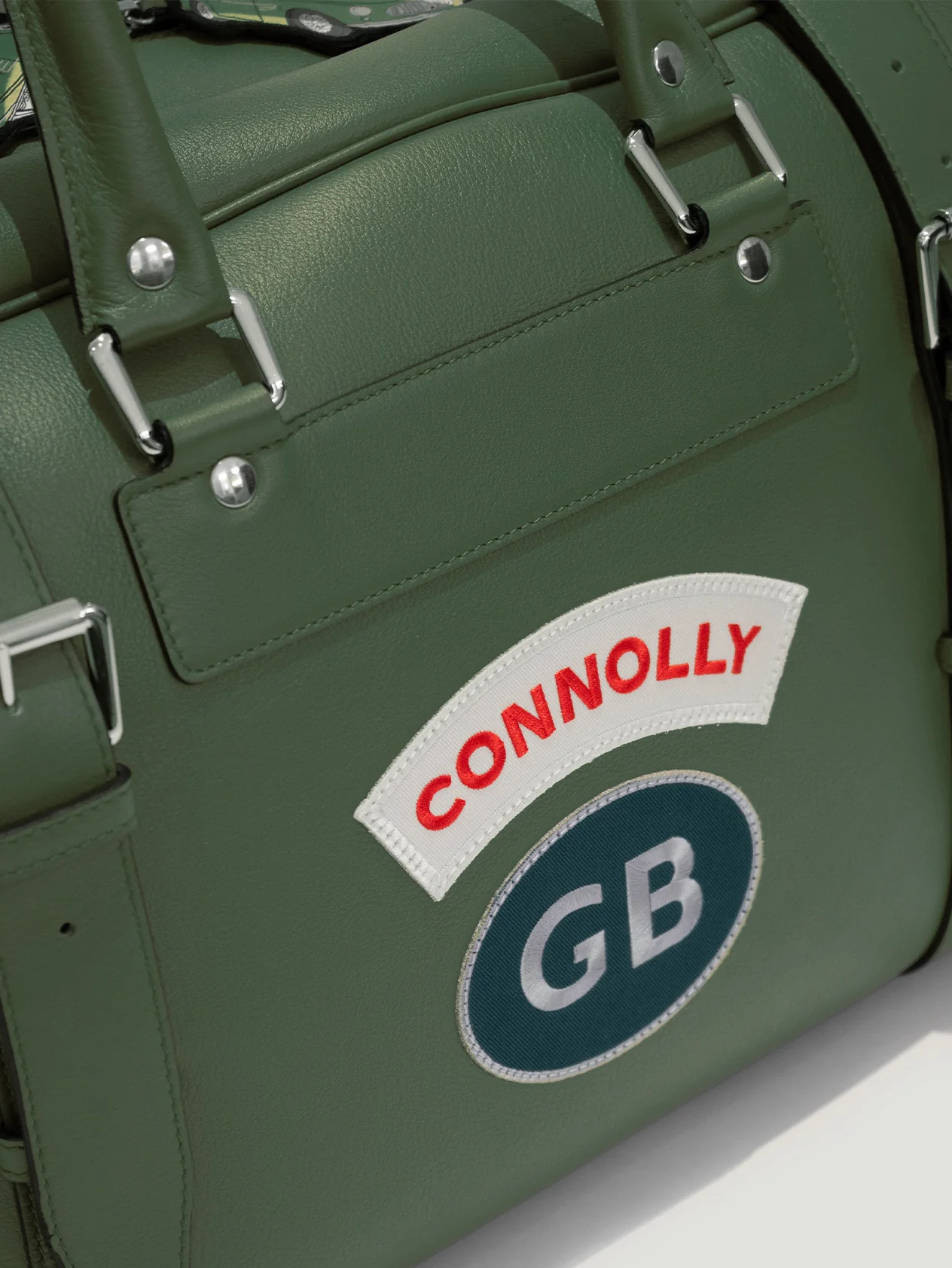 Green Sports Grip Bag with Badges - Image 2