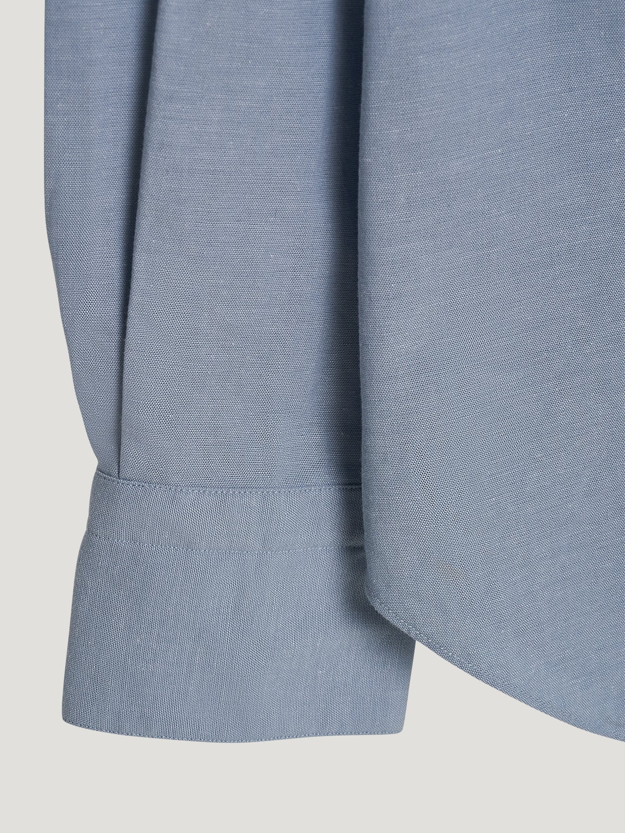 Blue Spread Collar Hand Finish Shirt - Image 2