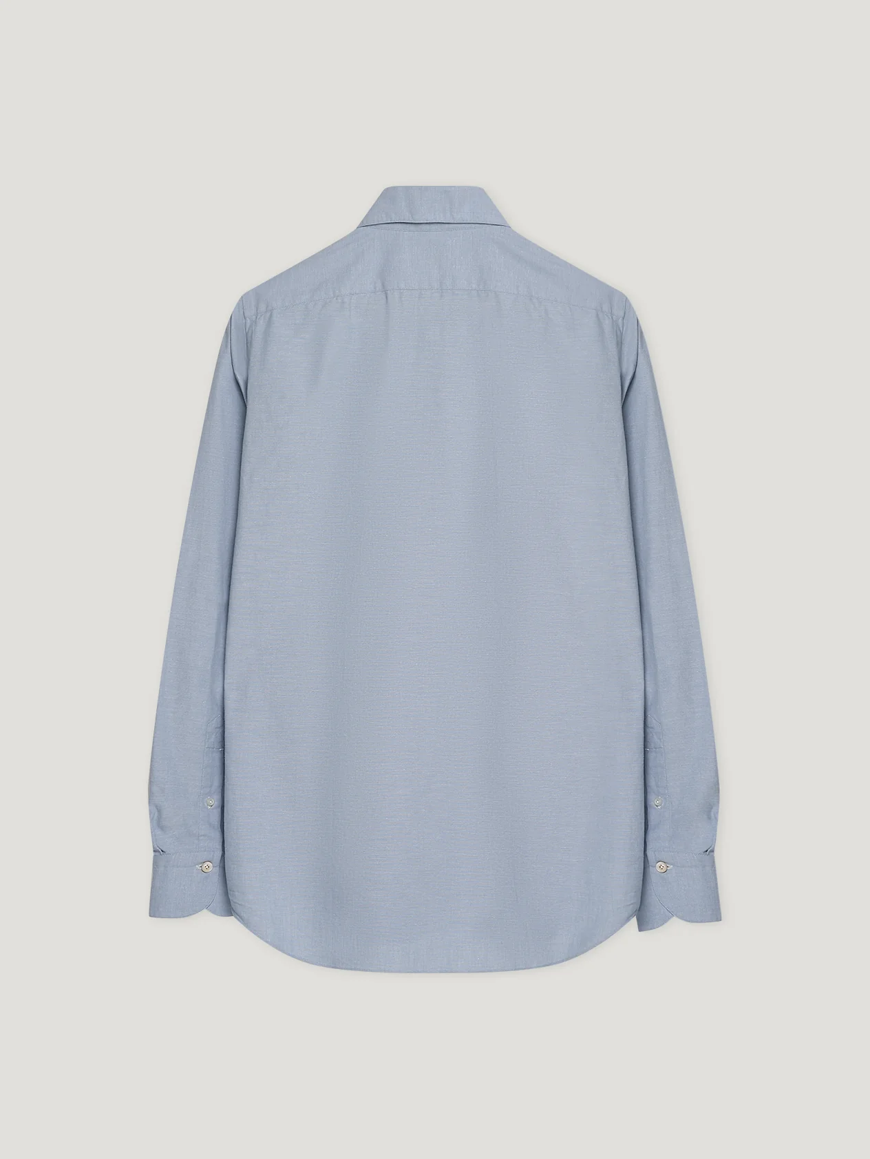 Blue Spread Collar Hand Finish Shirt - Image 4