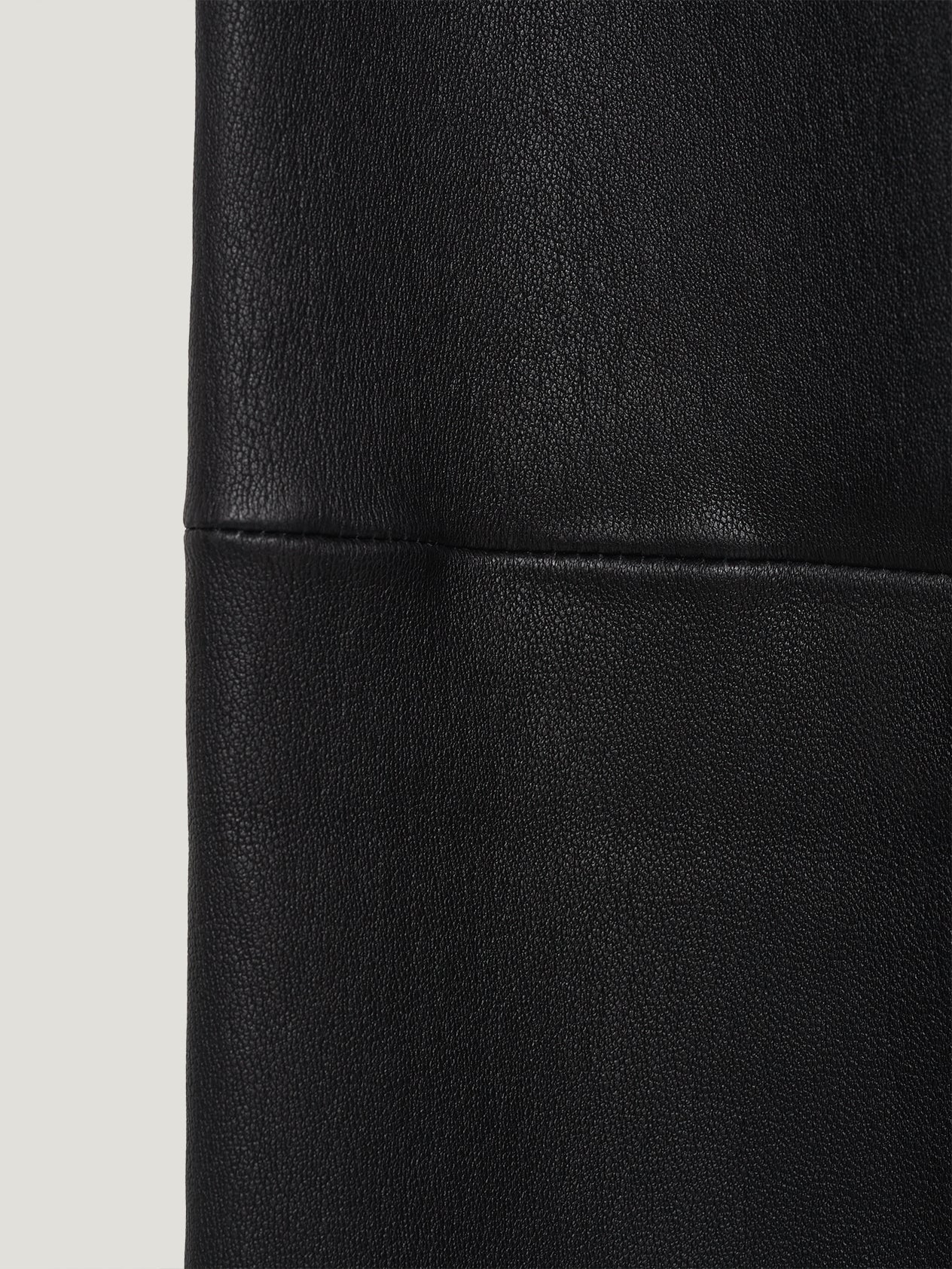 Black Stretch Leather Trousers - Image 3