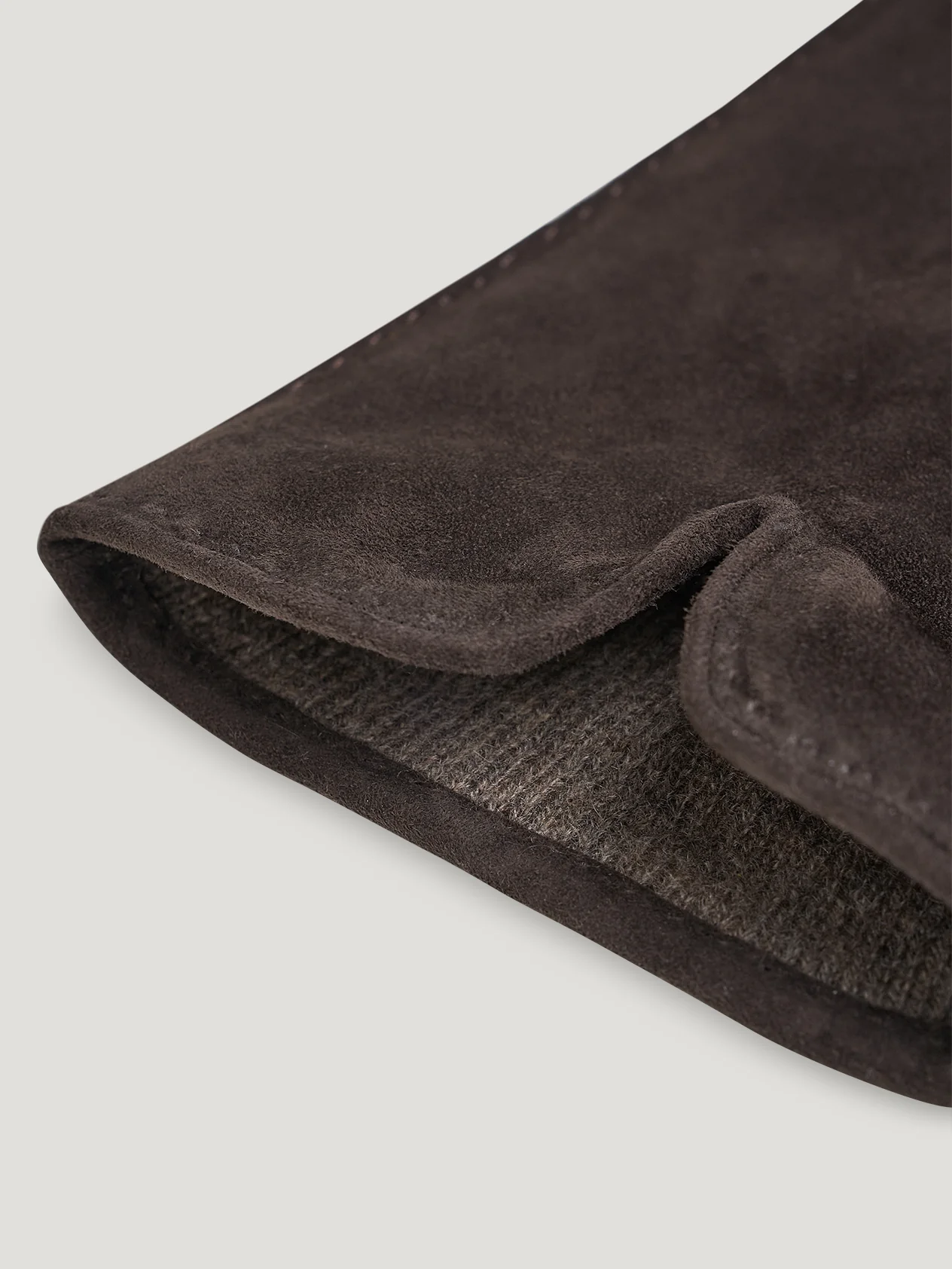 Brown Suede Cashmere Lined Glove - Image 2