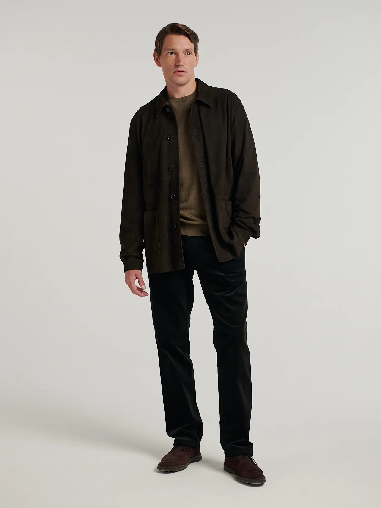 Brown Suede Overshirt - Image 4
