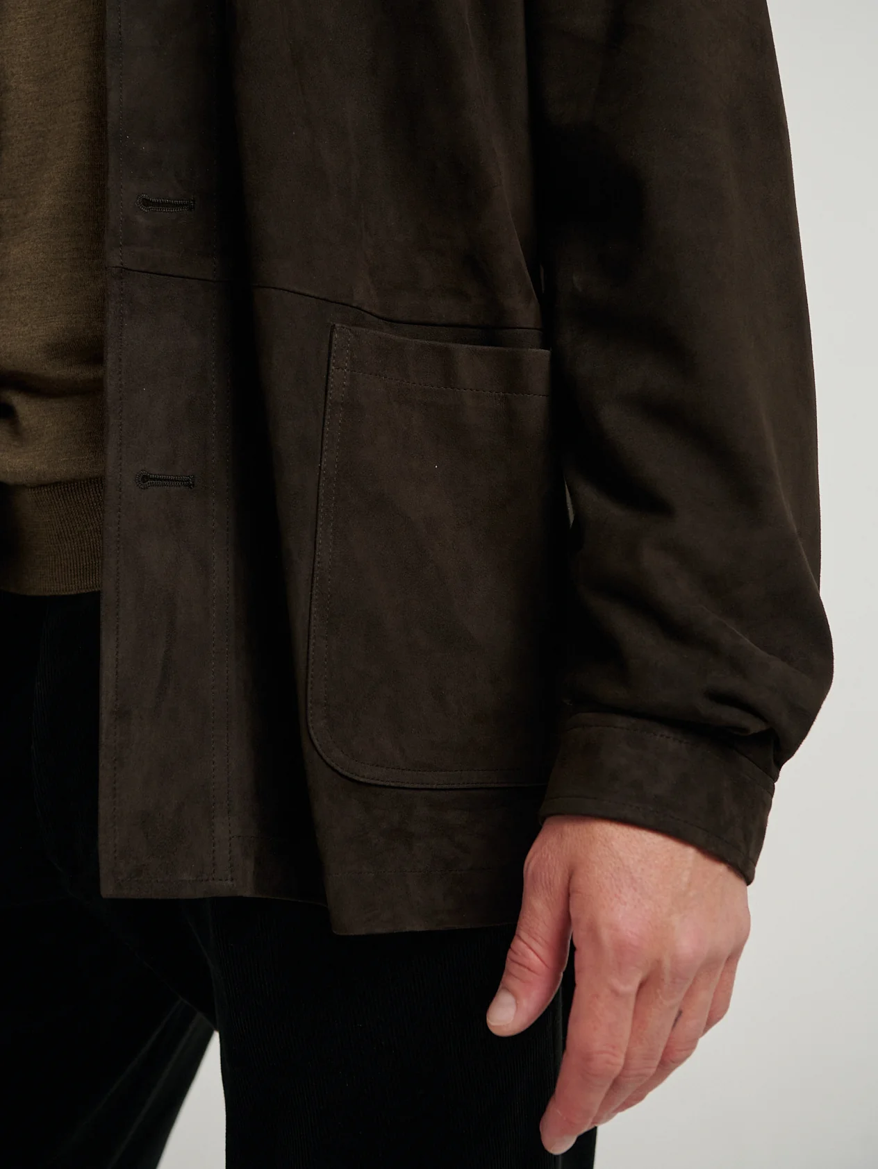 Brown Suede Overshirt - Image 6