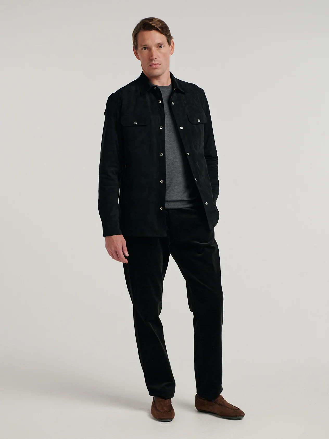 Black Suede Overshirt - Image 10