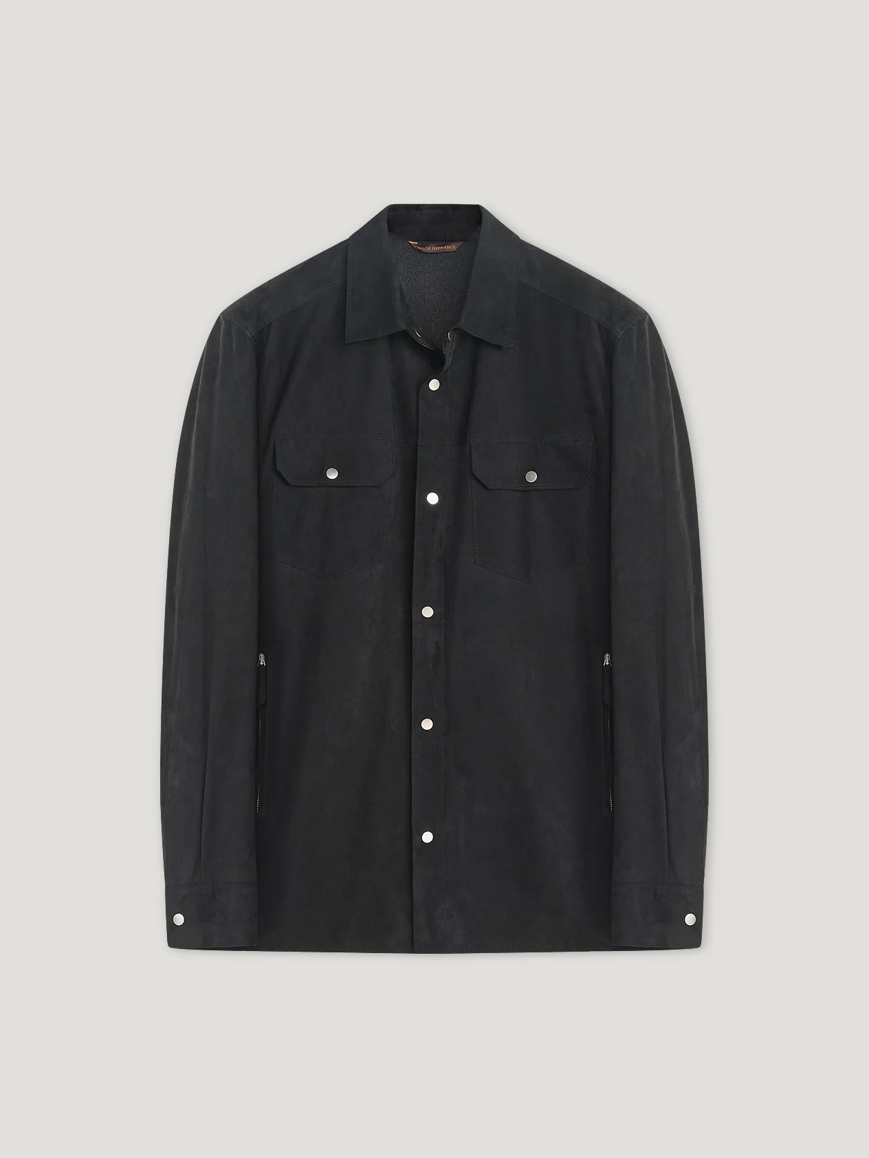 Black Suede Overshirt - Image 2