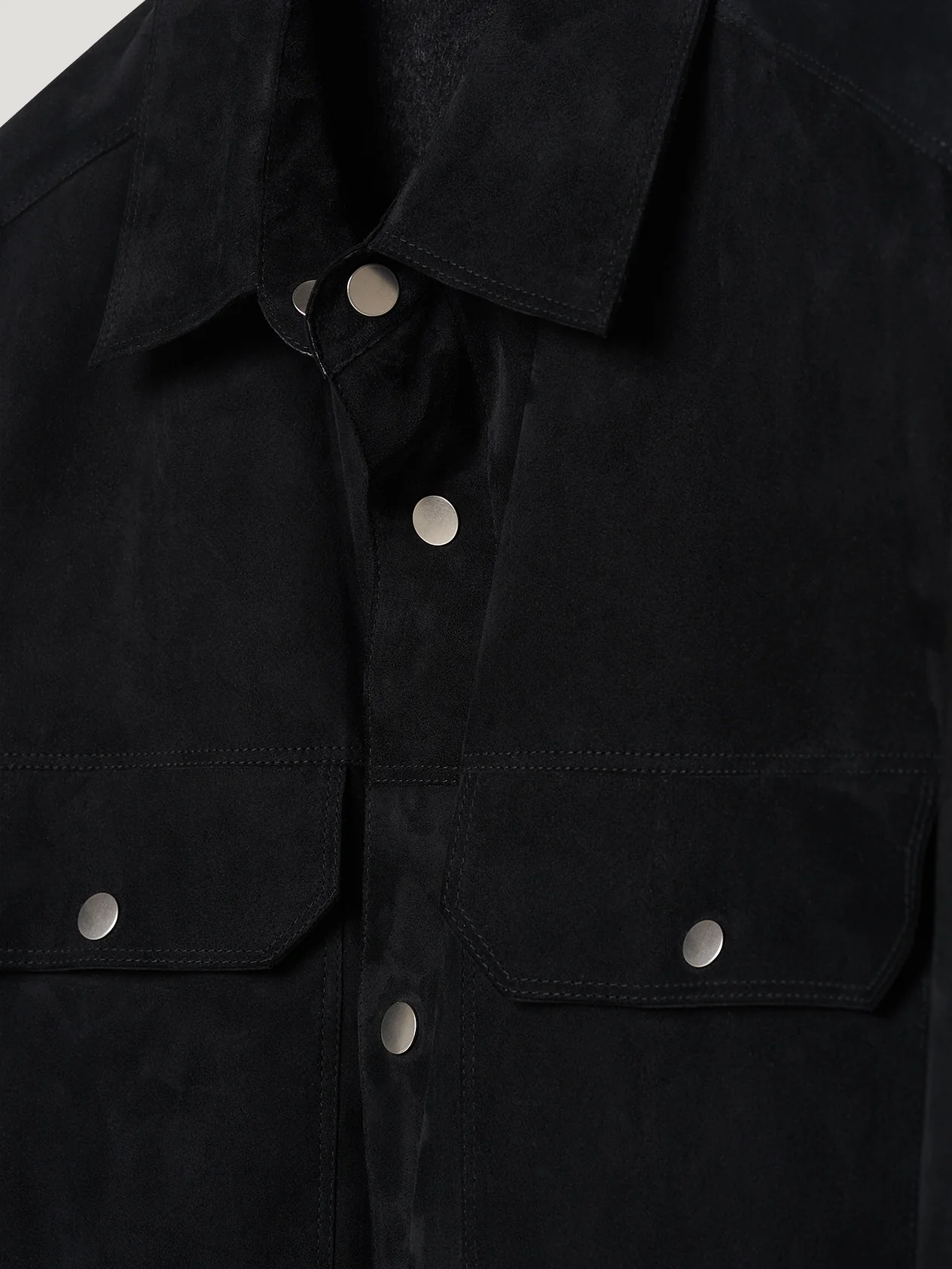 Black Suede Overshirt - Image 4