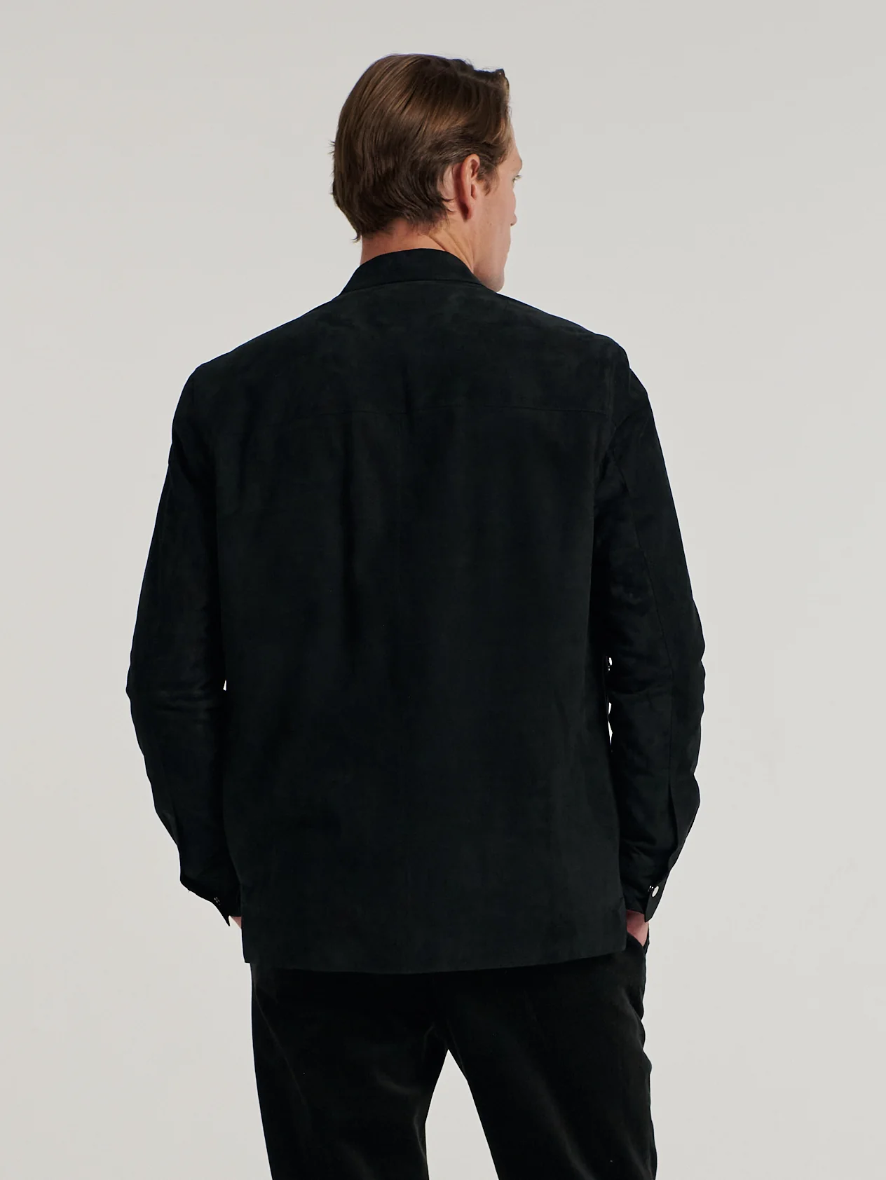 Black Suede Overshirt - Image 9