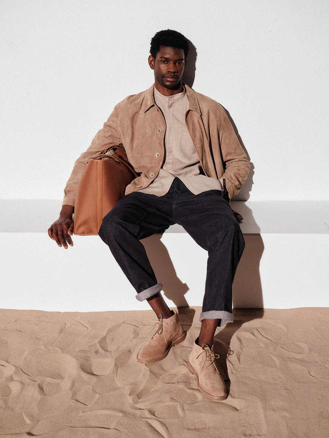 Stone Suede Overshirt - Image 3
