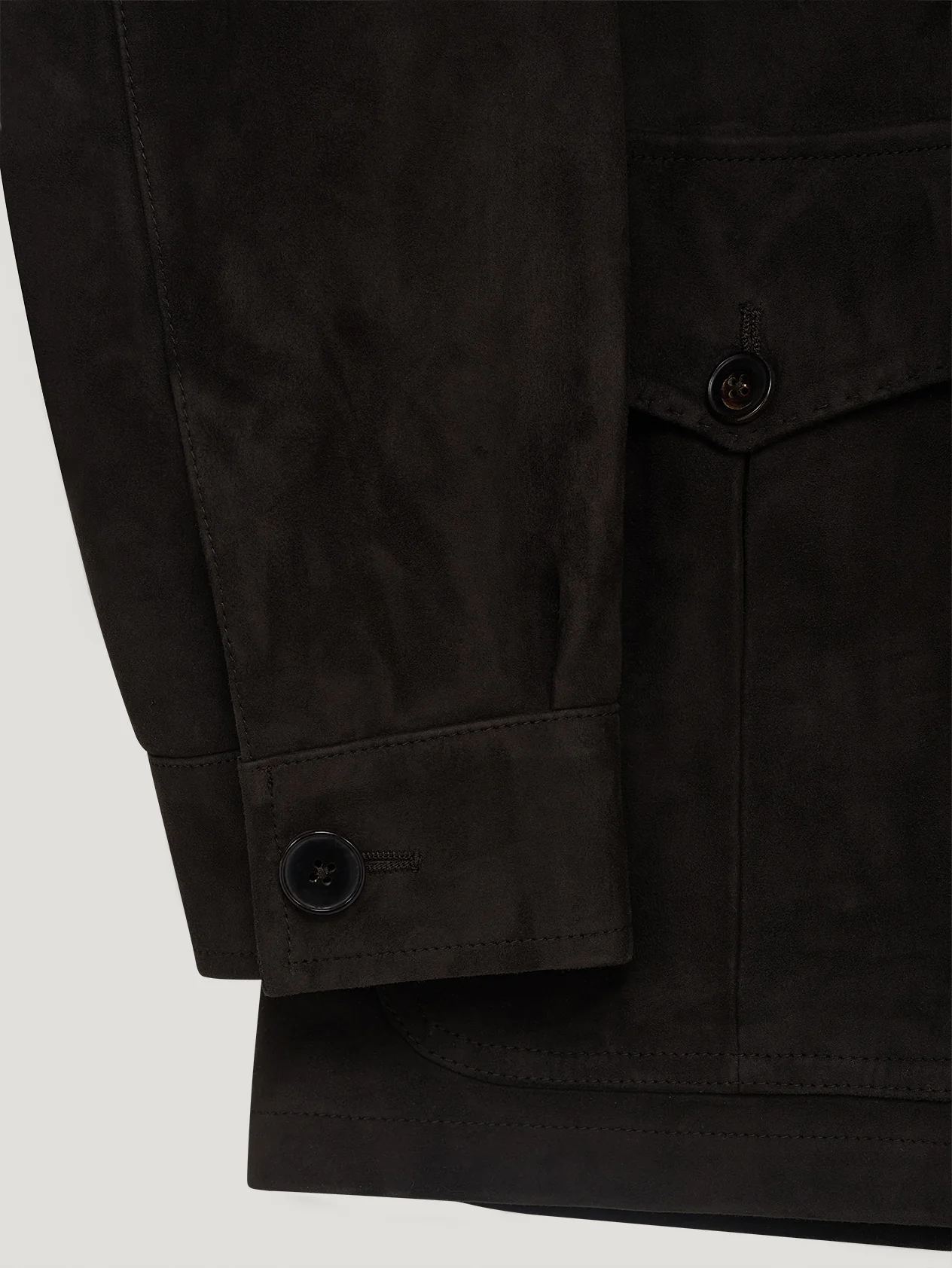 Brown Suede Safari Jacket - Image 5