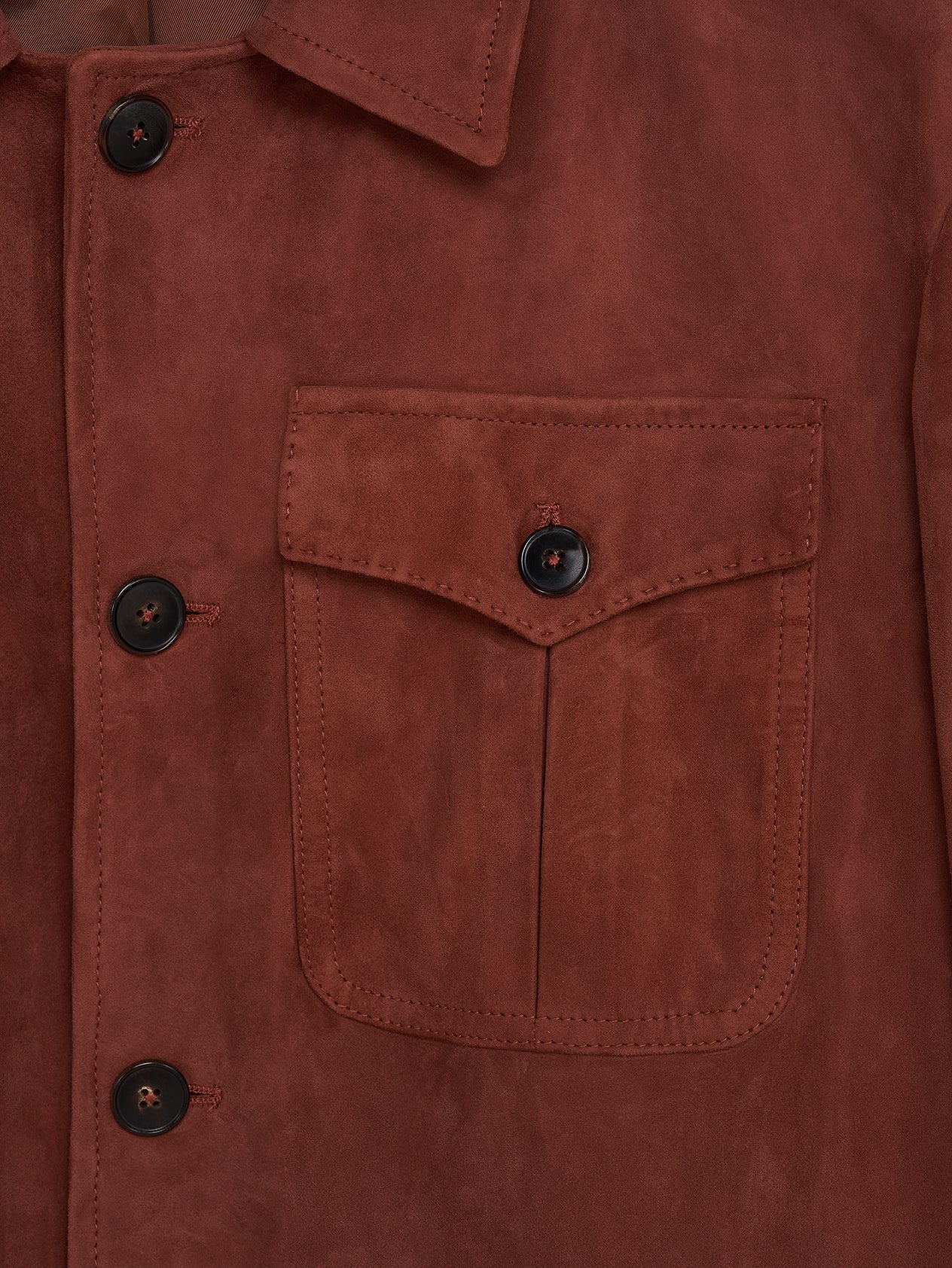 Red Suede Safari Jacket - Image 2